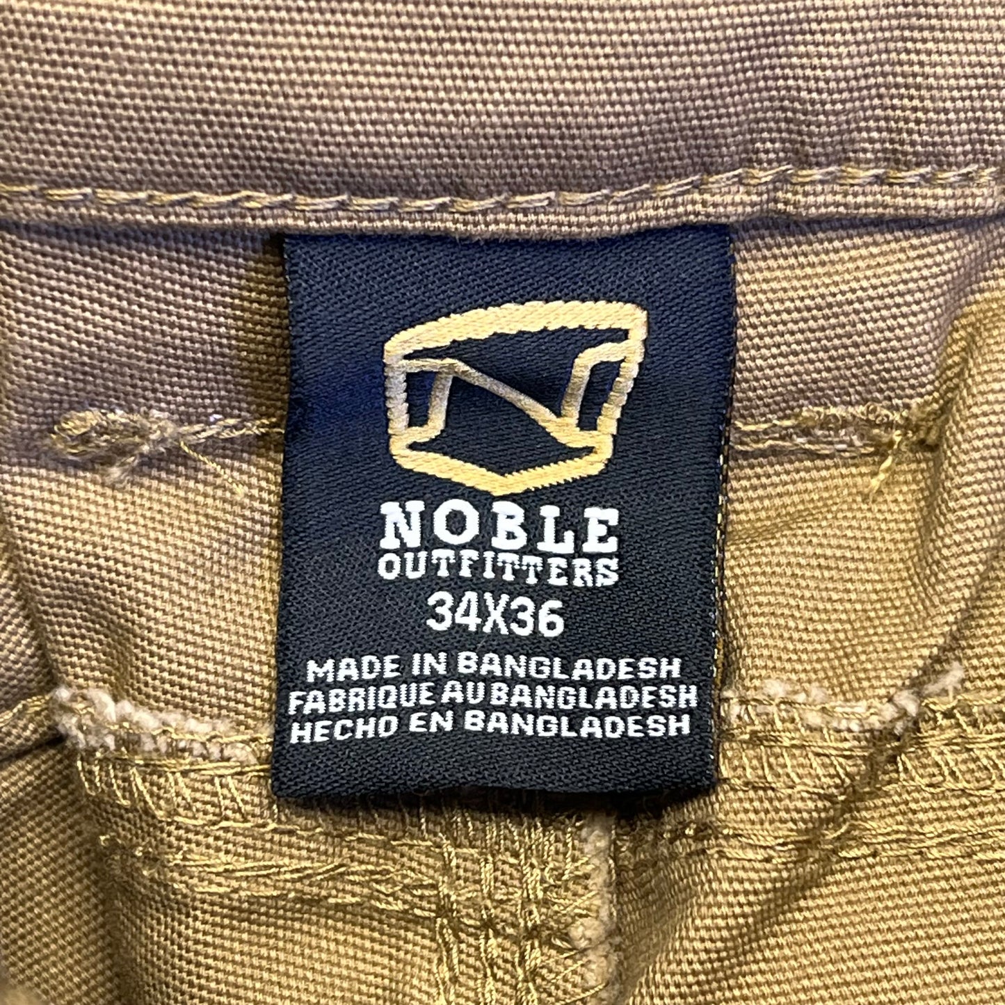 NOBLE OUTFITTERS Flex Stretch Canvas Work Pant Men's Sz 34x36 Coyote 18425
