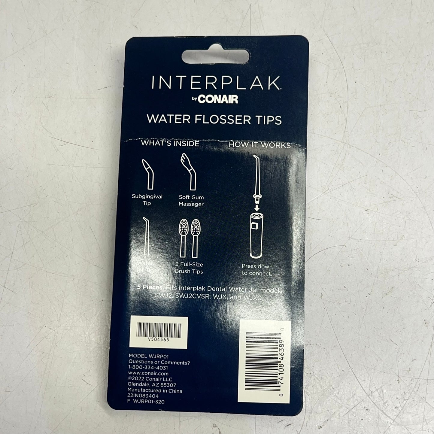 CONAIR (2 PACK, 5 PIECE EACH) Interplak Water Flosser Replacement Tips V504565