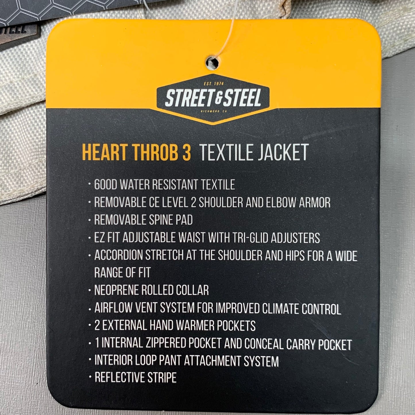 STREET & STEEL Heart Throb 3 Women's Jacket Silver Size XS SSHT3-BLK-XS