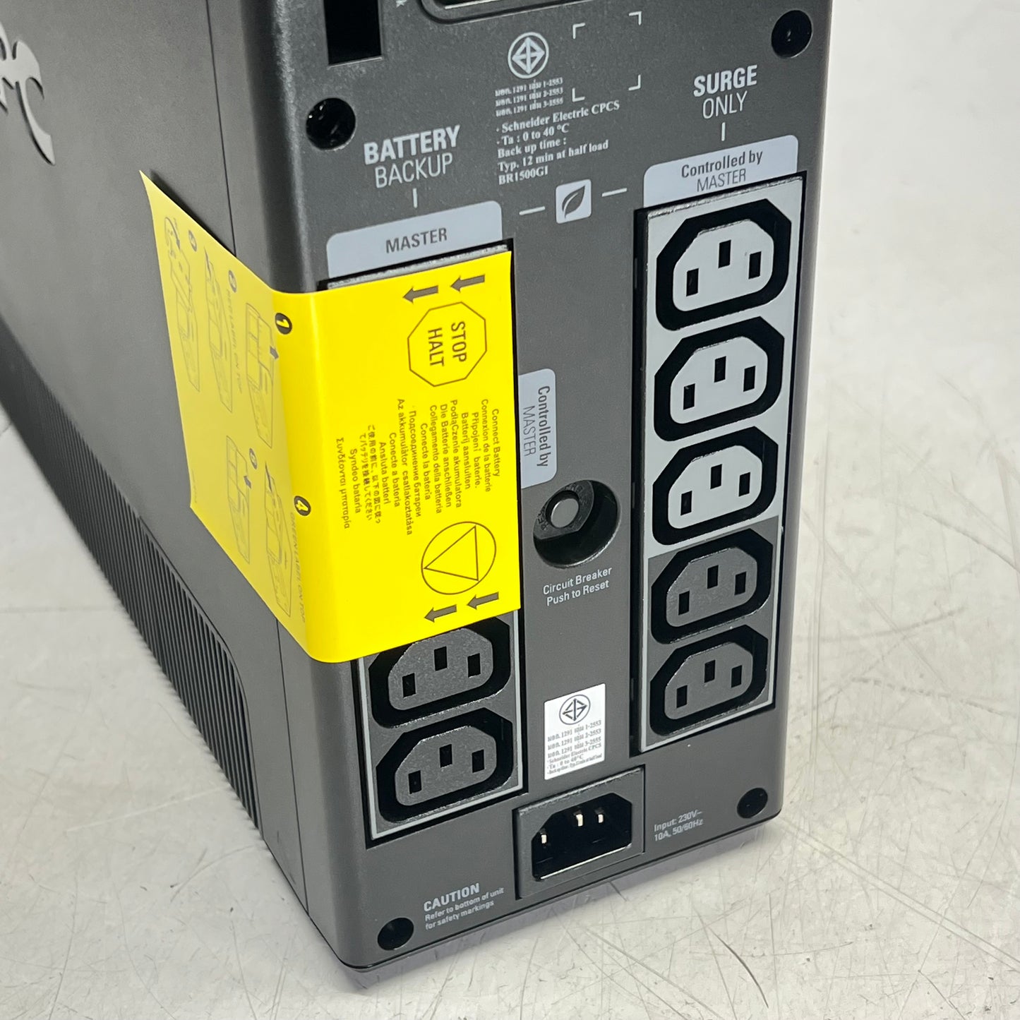 APC Rechargeable Power Saving Back-ups Pro 1500/230V 8 Hr Run Time BR1500GI