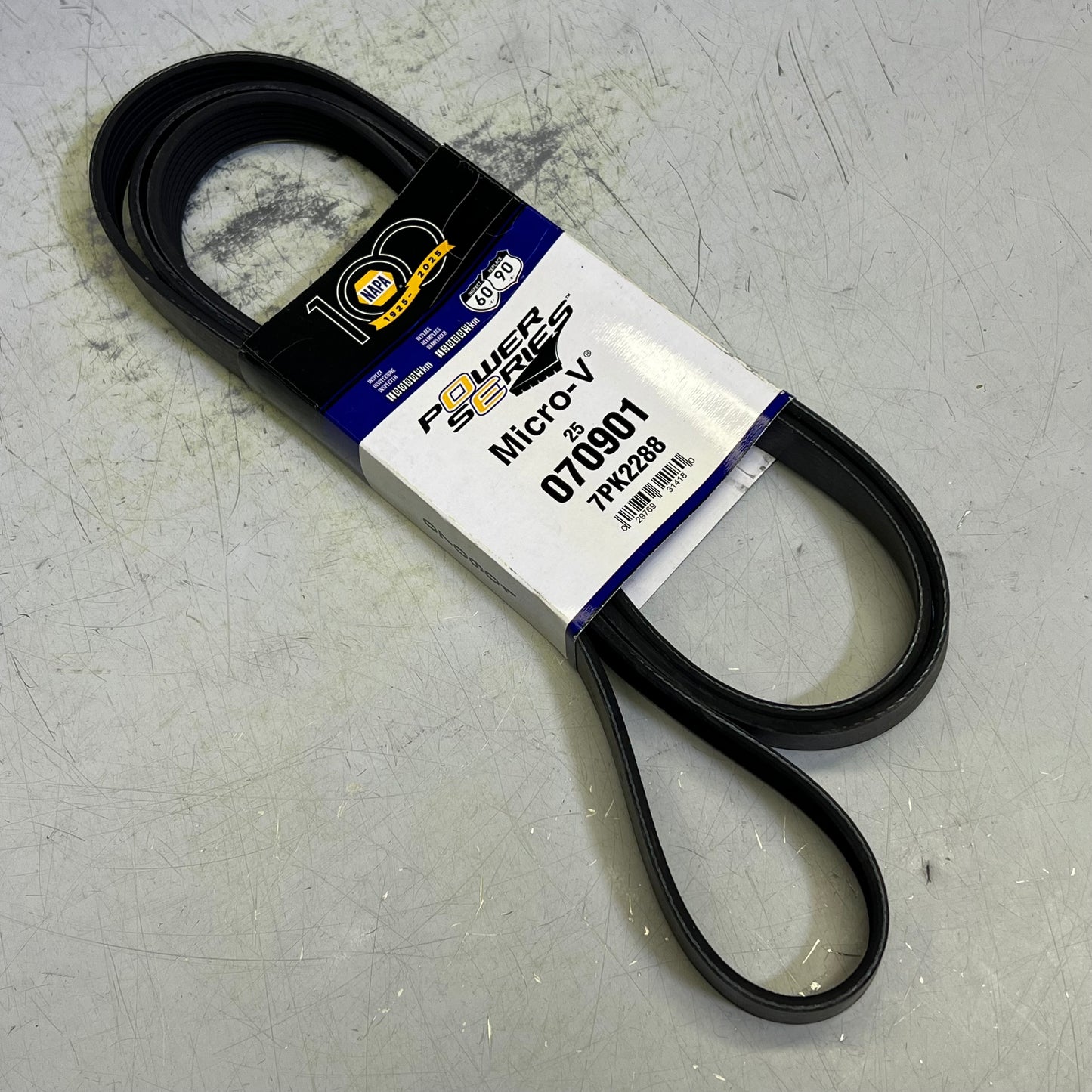 NAPA Power Series Automotive V-Ribbed Belt For Jeep & Toyota Black 25070901