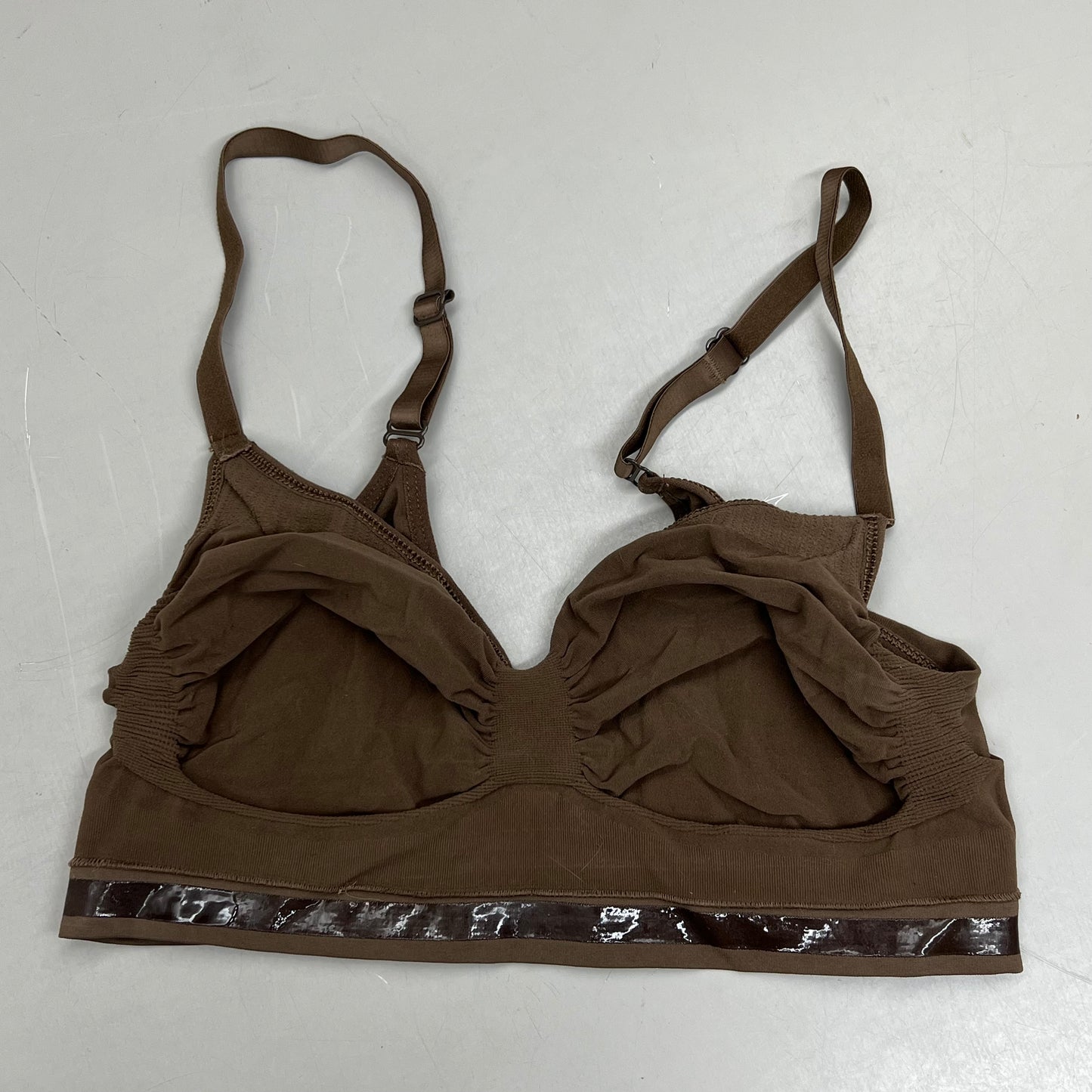 SKIMS Strong Support Seamless Bralette Pique Stitching Women's Sz 4X/5X Jasper