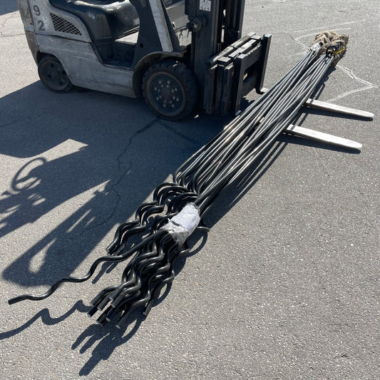 ZA@ Pallet of MIXED Long Black Plastic Pipe/damper/anchor? (AS-IS)