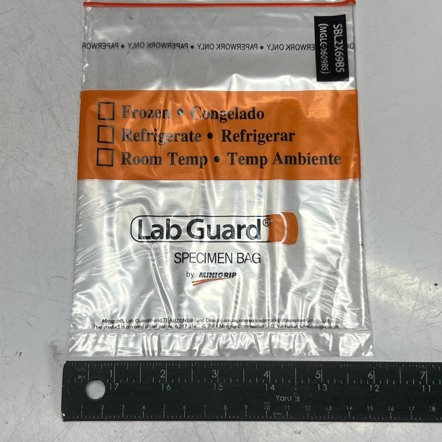 MINIGRIP (1000 BAGS) Labguard Reclosable Specimen Bags 9"L x 6"W Clear SBL2X69B5
