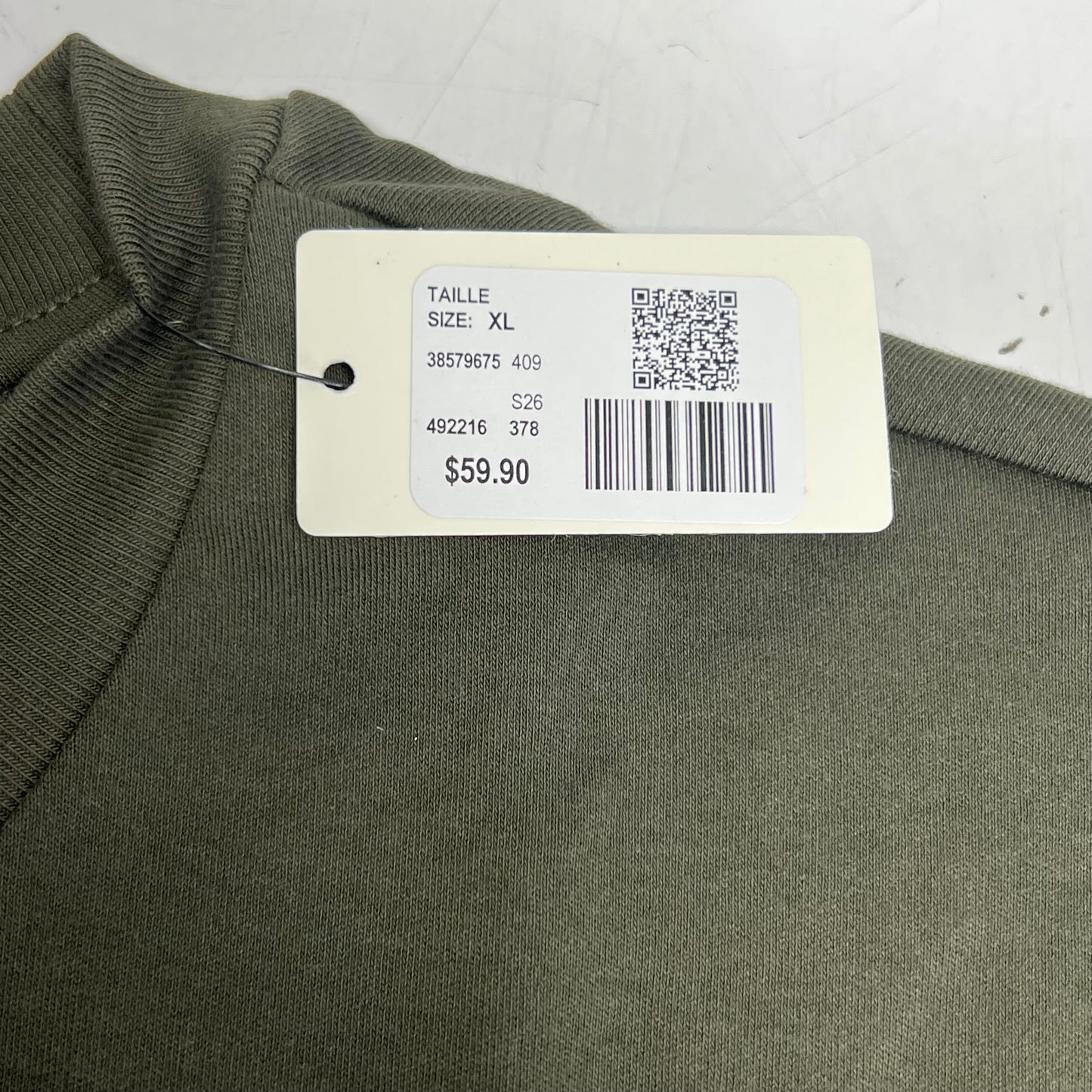 RW & CO Long-sleeve Crew-neck Tee Classic Fit Men's Sz XL Crisp Green 492216