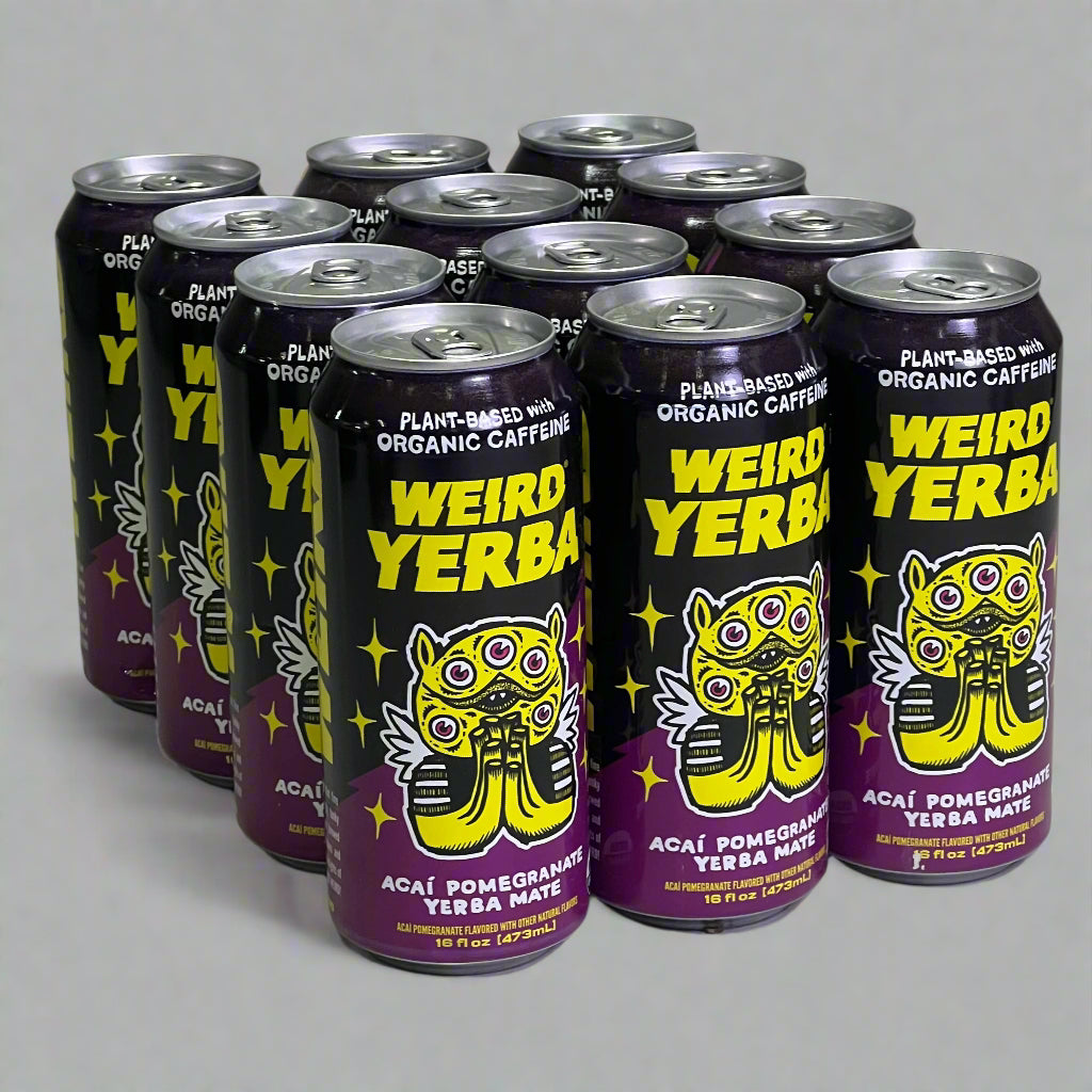 ZA@ WEIRD YERBA (120 PACK) Acai Pomegranate Yerba Mate 16 fl oz (AS-IS, Distressed Packaging) E