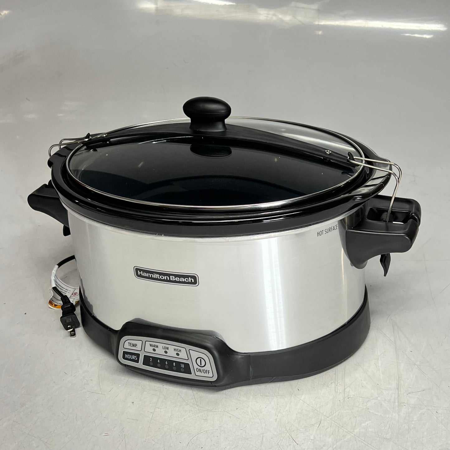 HAMILTON BEACH Stay or Go Programmable Slow Cooker W/ Party Dipper 7 qt 33477FG