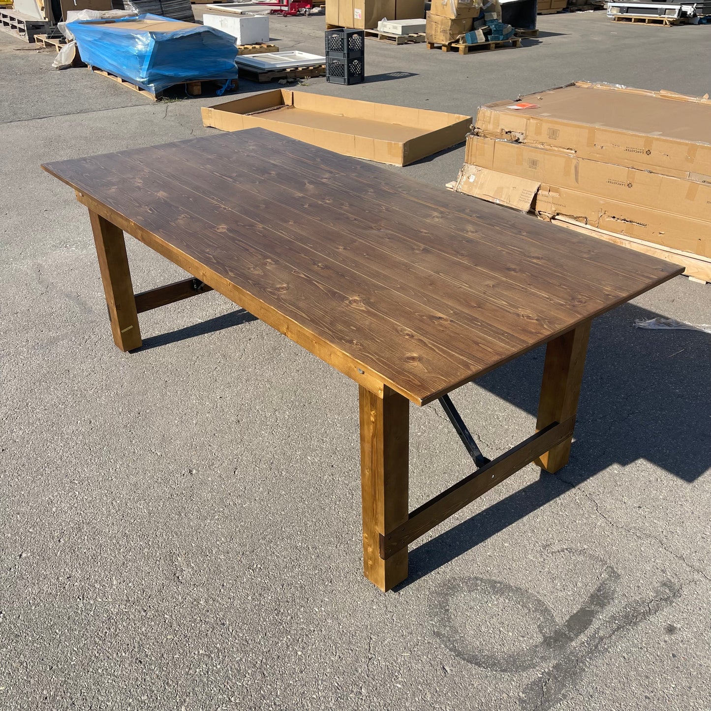 Z@ LANCASTER Vineyard Folding Table, Vintage 84”x40” 164VYTBL8440 (New)