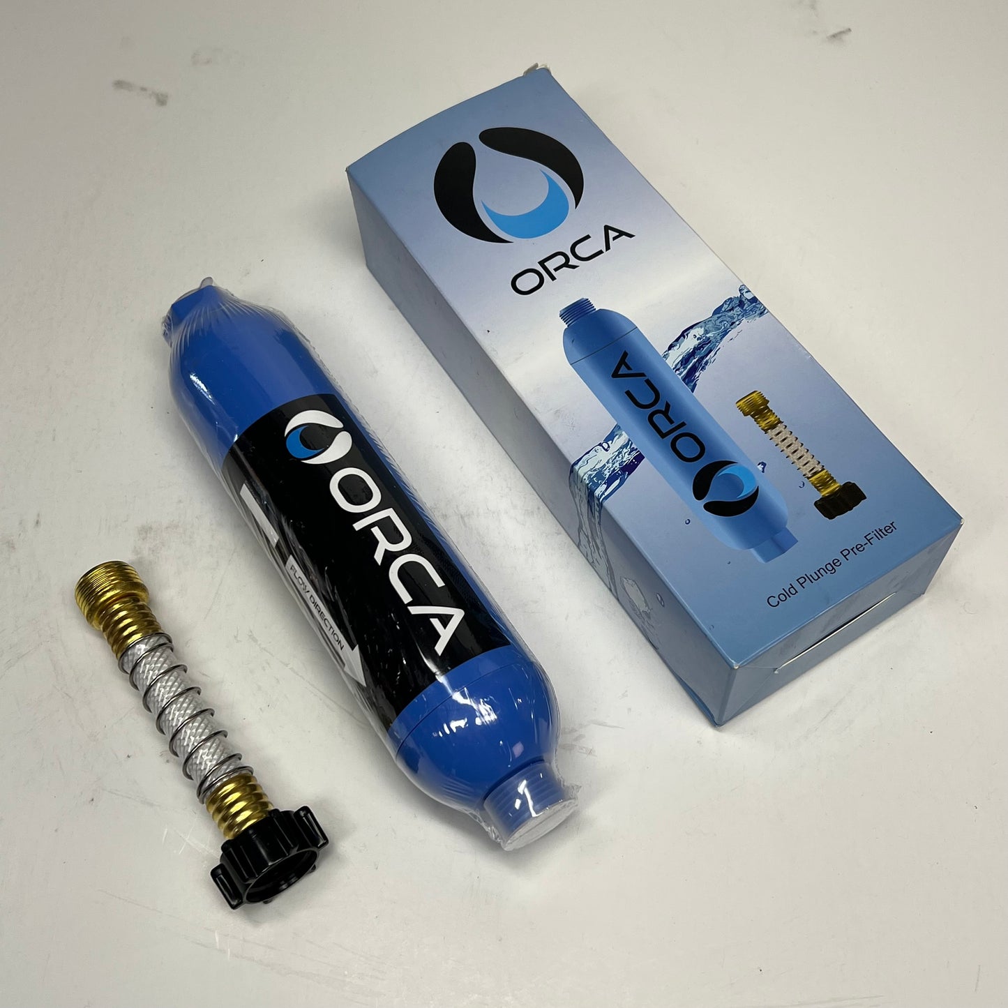 ORCA PLUNGE  Garden Pre-filter Hose Filter for Clean Water Filling the Pool  Blue