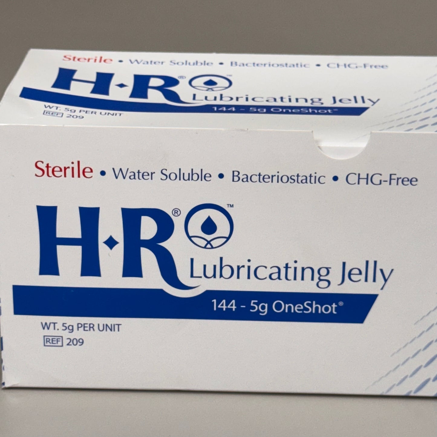 H R (4 PACK, 576 PACKETS TOTAL) Lubricating Jelly Bacteriostatic 5 g BB 05/2029