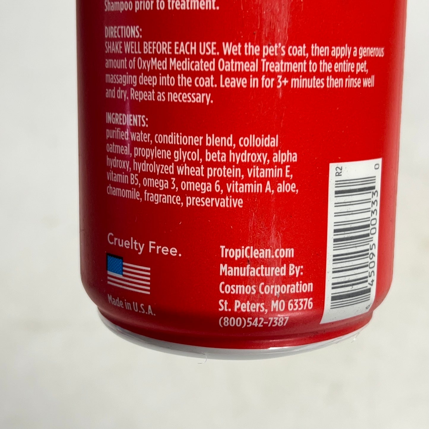 TROPICLEAN (2 PACK) Stops Itching Fast Medicated Oatmeal Treatment  20 Fl Oz