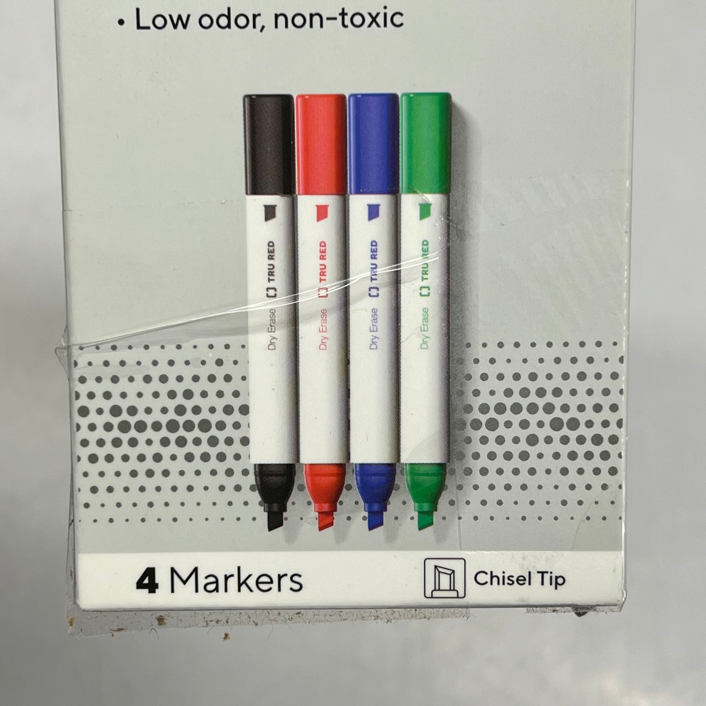 TRU RED Magnetic Steel Dry Erase Board  3'x2' White/Black Frame TR61180