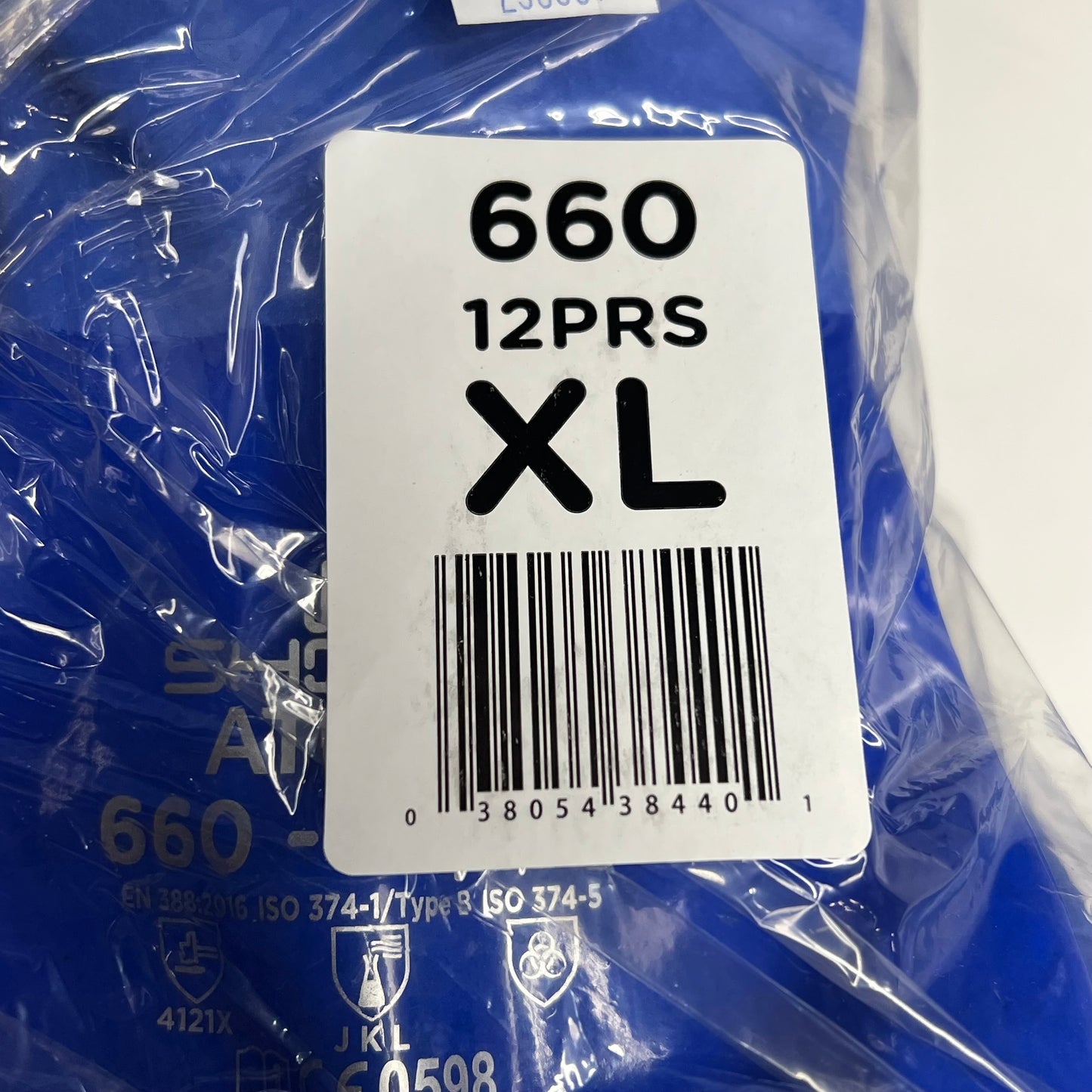 SHOWA Atlas 660 Rough Finish Triple Dipped Pvc Coating Gloves Unisex Sz XL Blue
