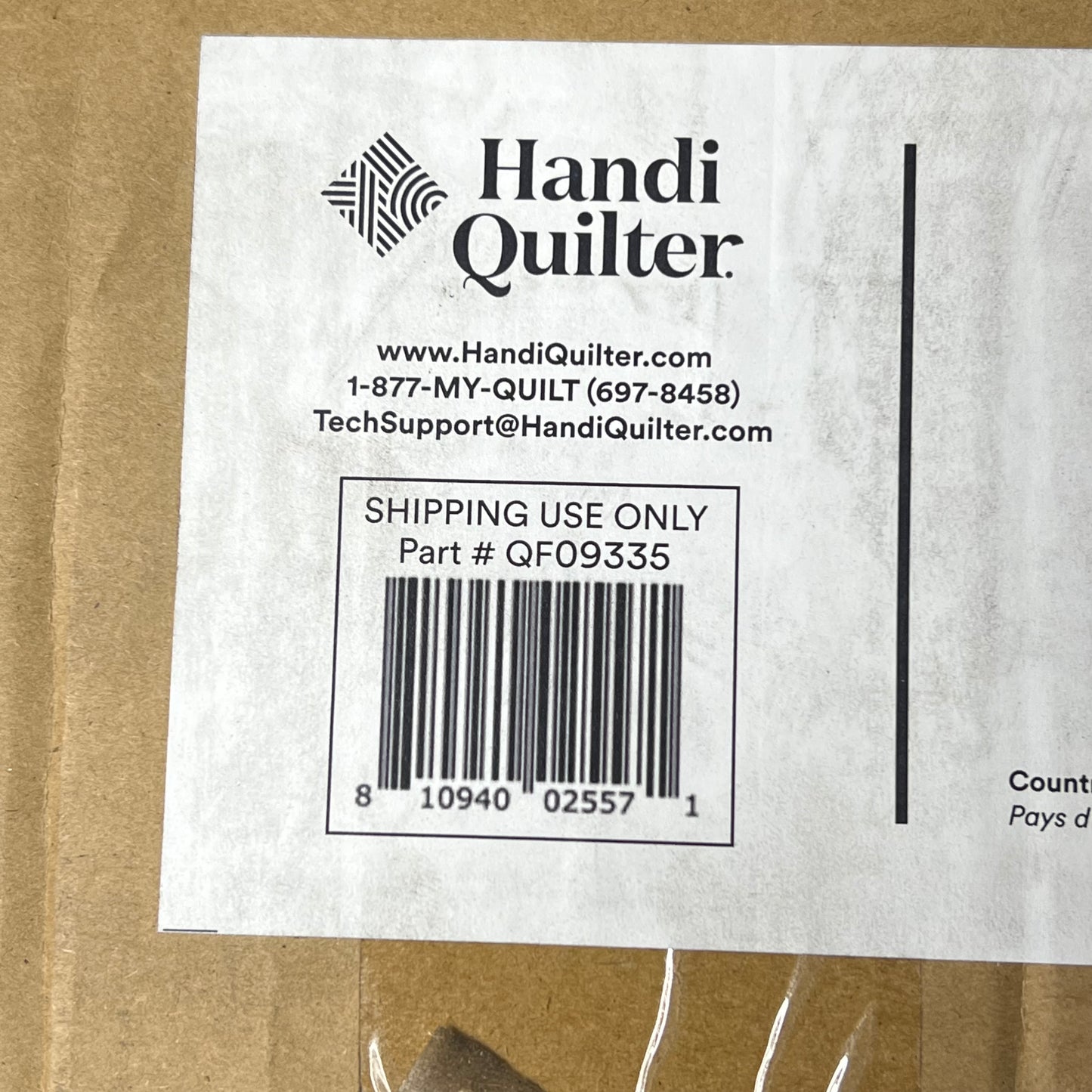 HANDI QUILTER Studio 3 Frame Genuine Parts Only For 20" Amara Longarm  QF09335
