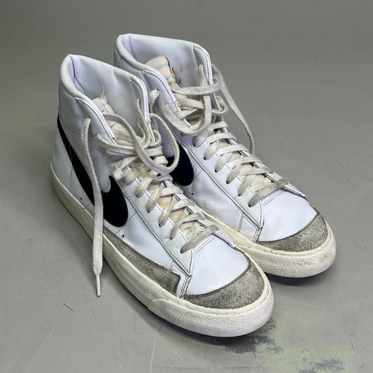 NIKE Blazer High Mid '77 Vintage Shoes Men's Sz 11.5 White/Black (Pre-Owned)