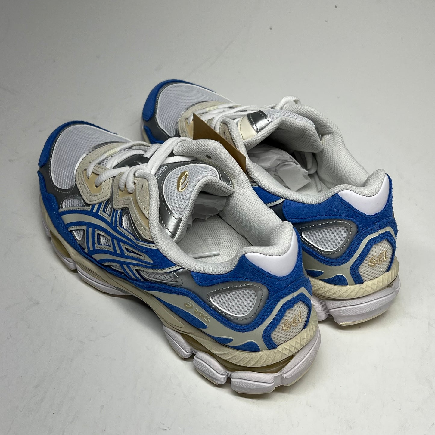 ASICS Gel-nyc Athletic Mesh Sneaker M Sz 7 W Sz 8.5 White/BlueCoast 1203A383-116