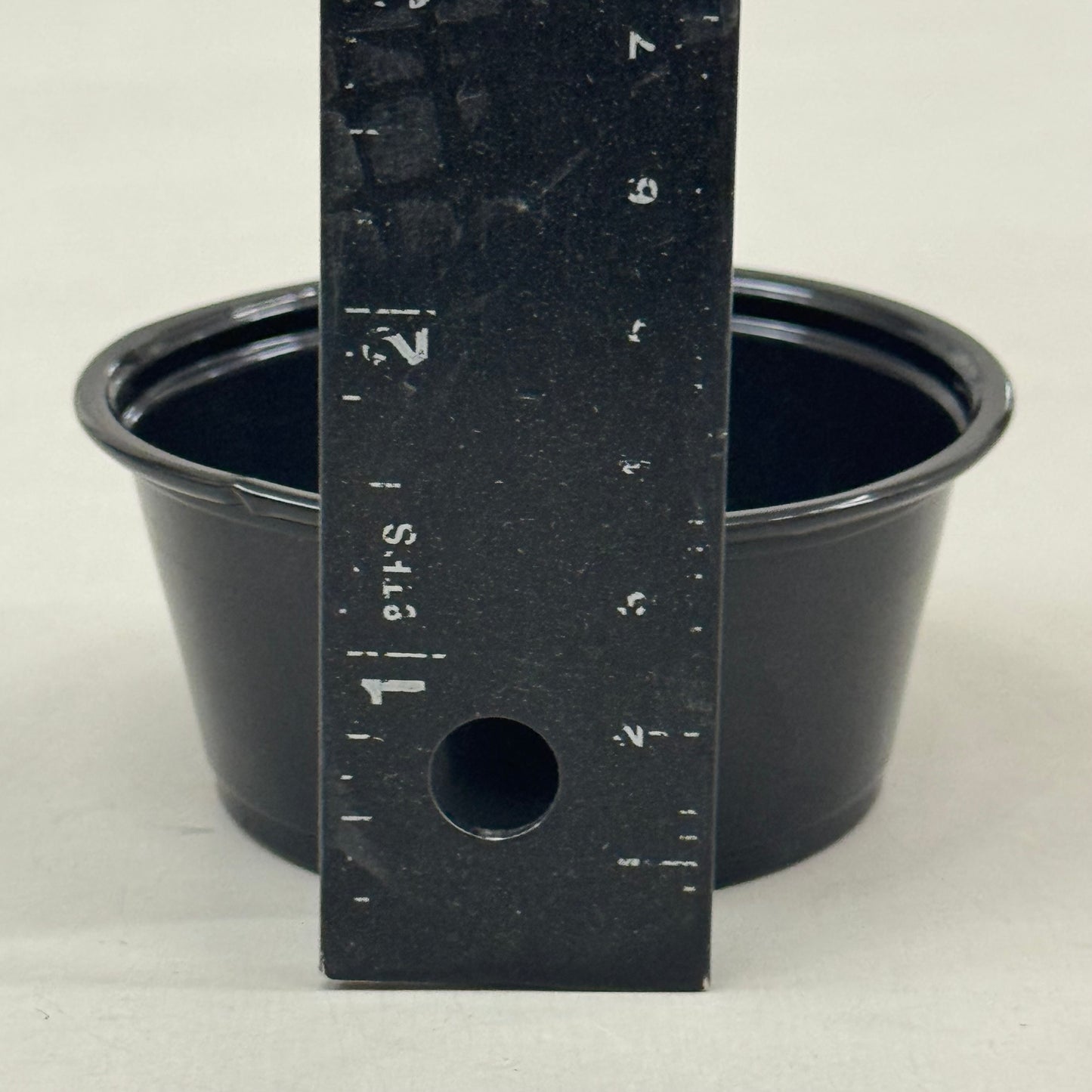 EVOPAK (1 Box, 2500 Cups) Plastic No Lid Serving/Portion Cups 3.25oz Black (As-is Slightly Damaged)