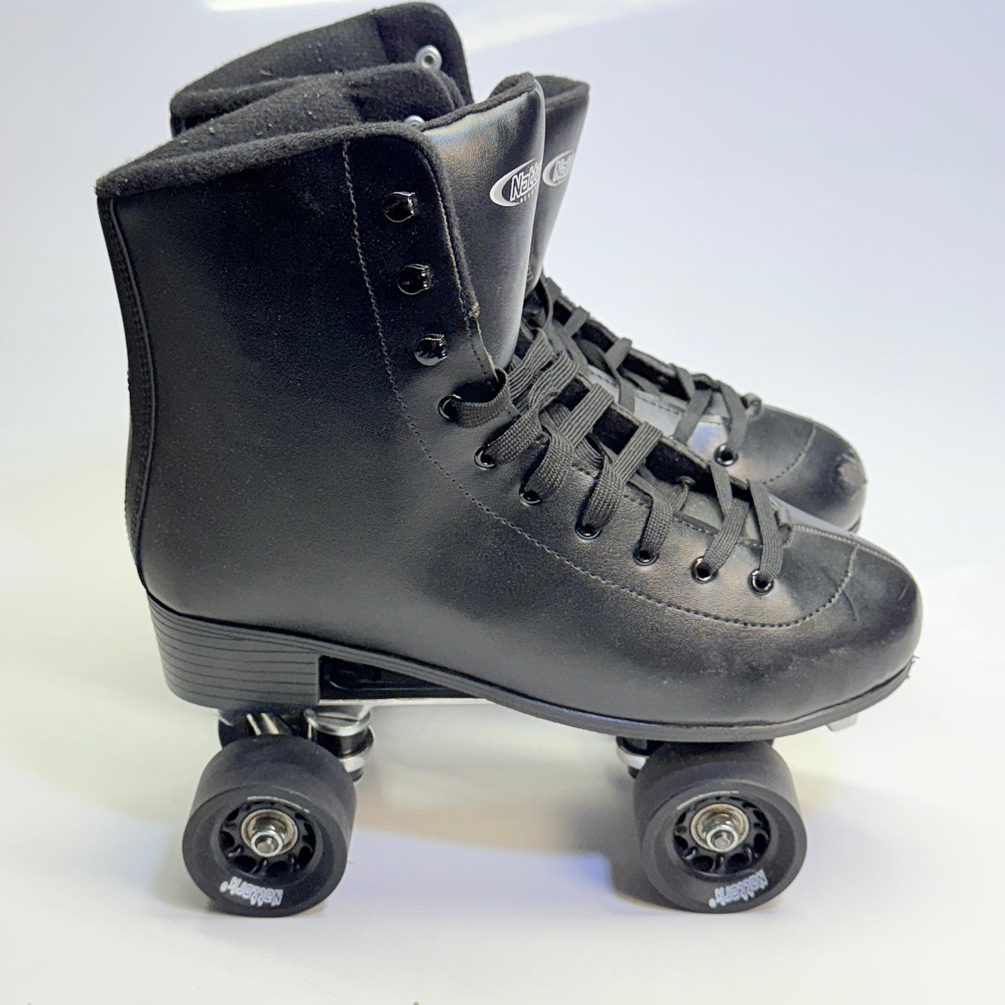 ZA@ NATTORK Roller Skates for Adults Quad Skates Sz 12W/11M Black (AS-IS)