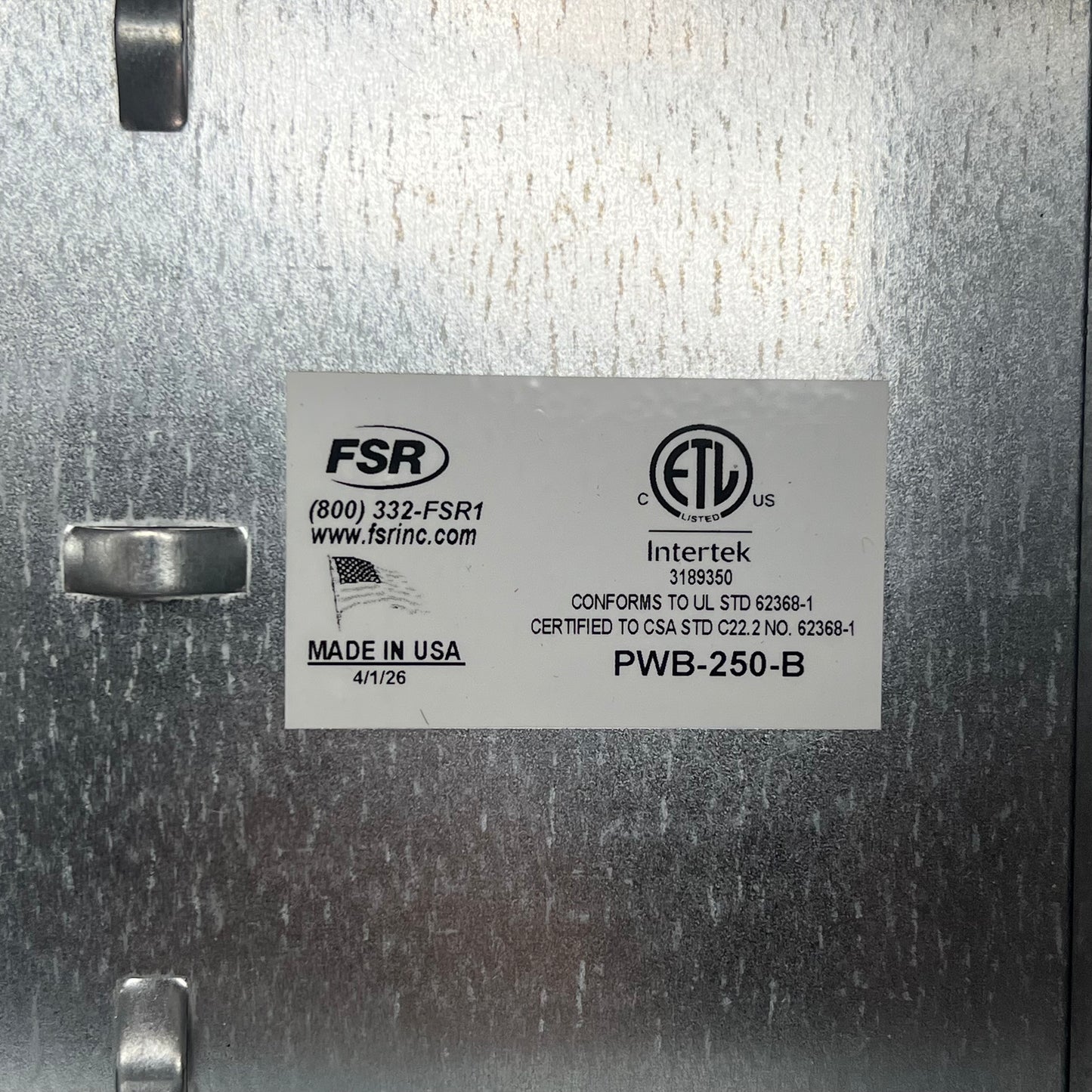FSR  Pwb Wall Box W/ 6 Ips 3 Ac / Gang 14.25" x 7"x 4"  White 17254 PWB-250-WHT
