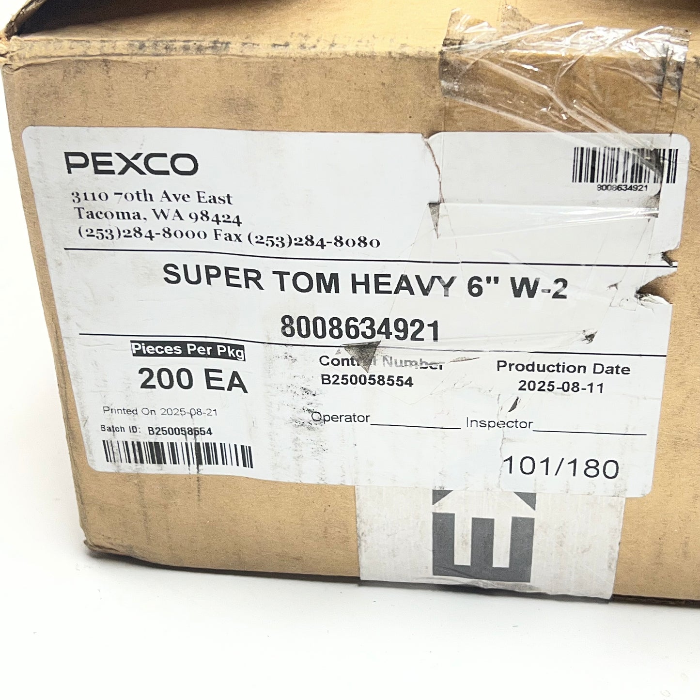 PEXCO (200 PACK) Reflective Raised Pavement Markers 4" Square X 1/2" Tall White/Reflective