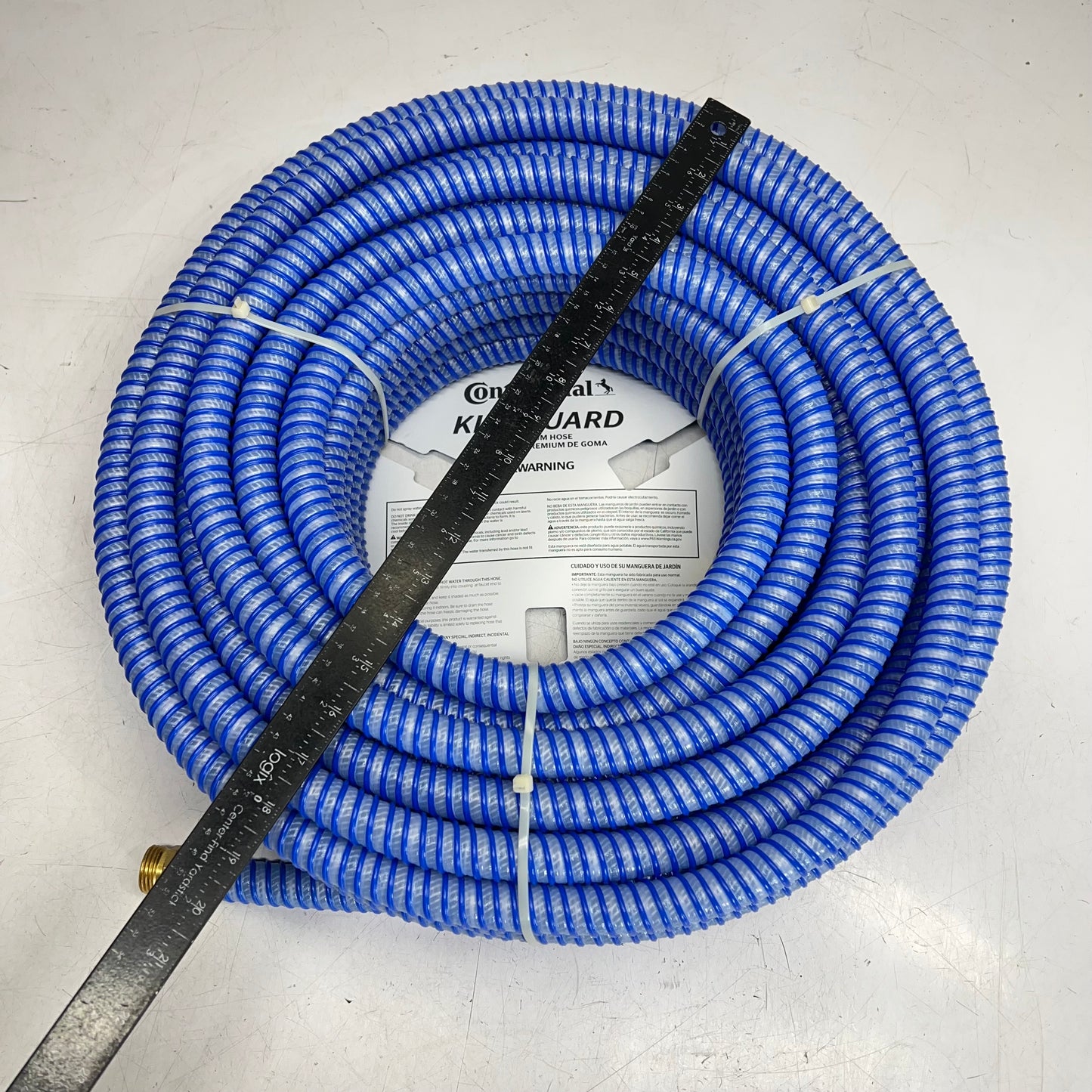 CONTINENTAL Flexible Kinkguard Garden Hose 5/8" ID Dia 100' Blue 589101020260|14