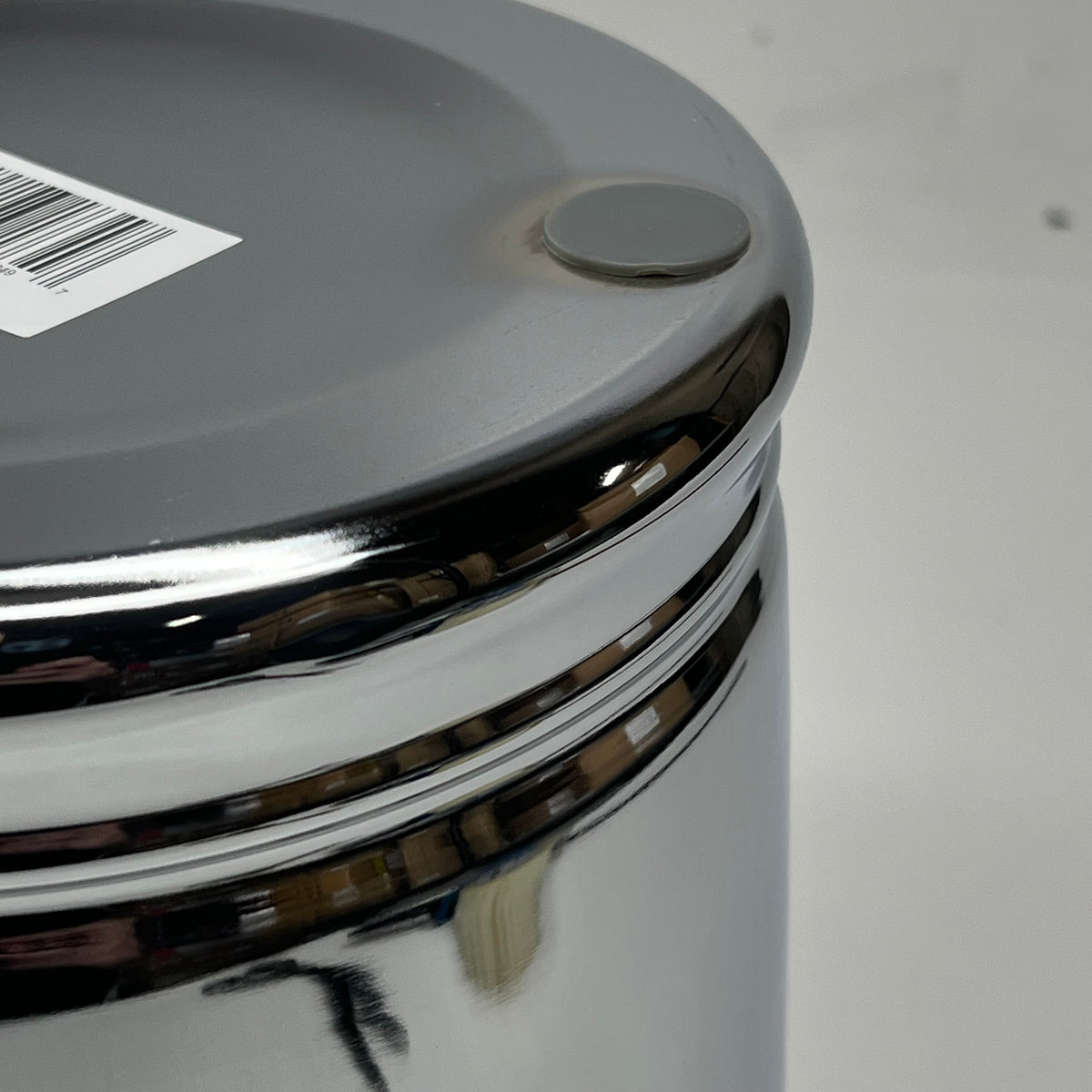 M DESIGN Restroom Waste Can W/ Padded Bottom 9"Dia x10"H Chrome RTA280