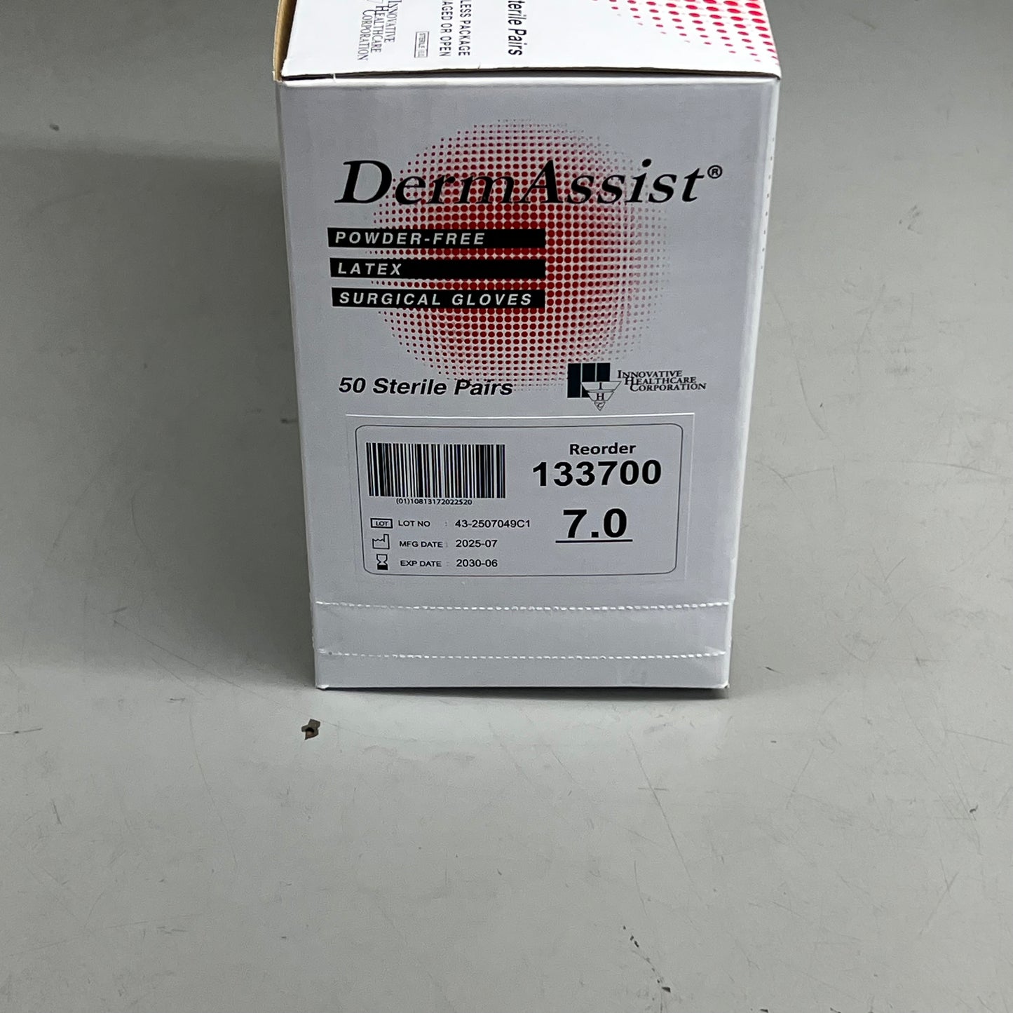 DERMASSIST (50 Sterile Pairs) Powder-free Latex Surgical Gloves 7.0