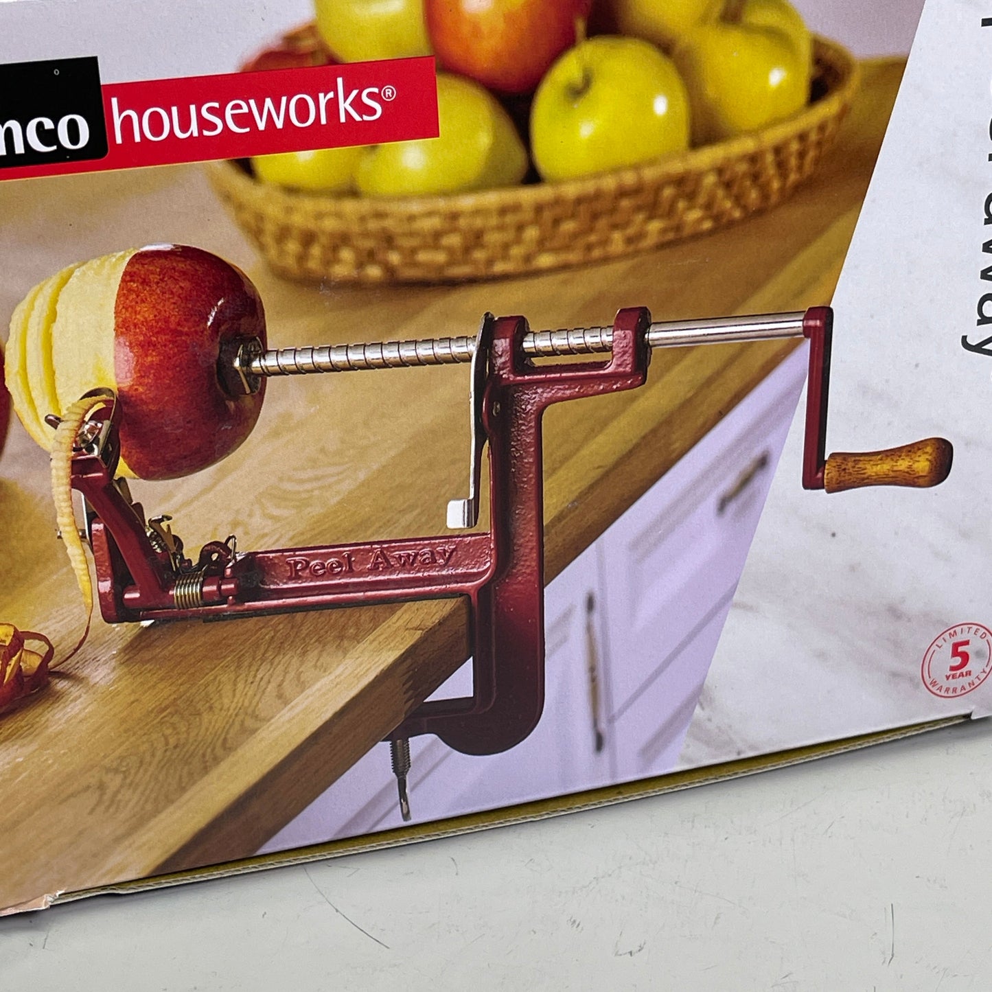 ZA@ AMCO Cast Iron Clamp Apple Peeler Corer Slicer Potatoes Red A501 628401 D