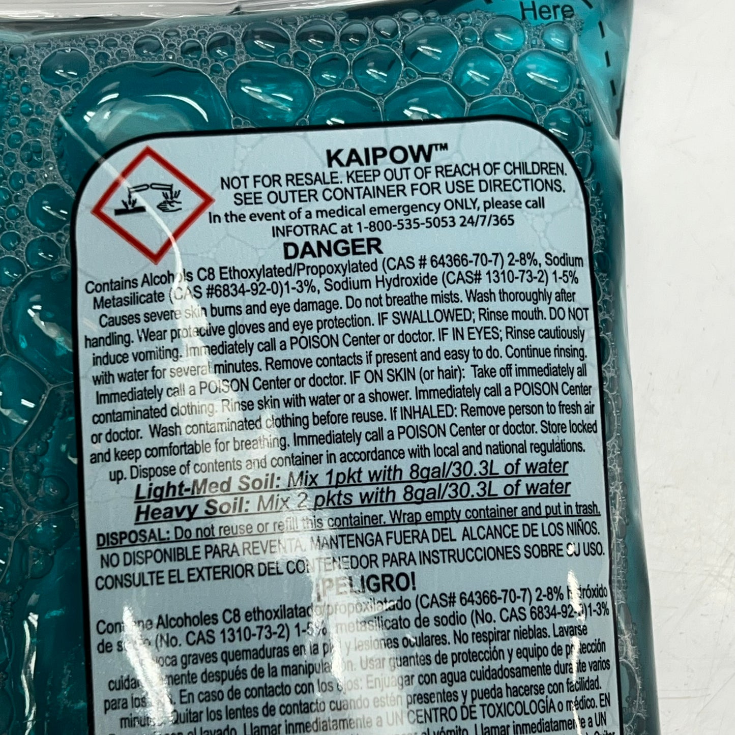 KAIPOW (30 PACK, 8oz EACH) General Purpose Degreaser Packets for Wet Vacuums