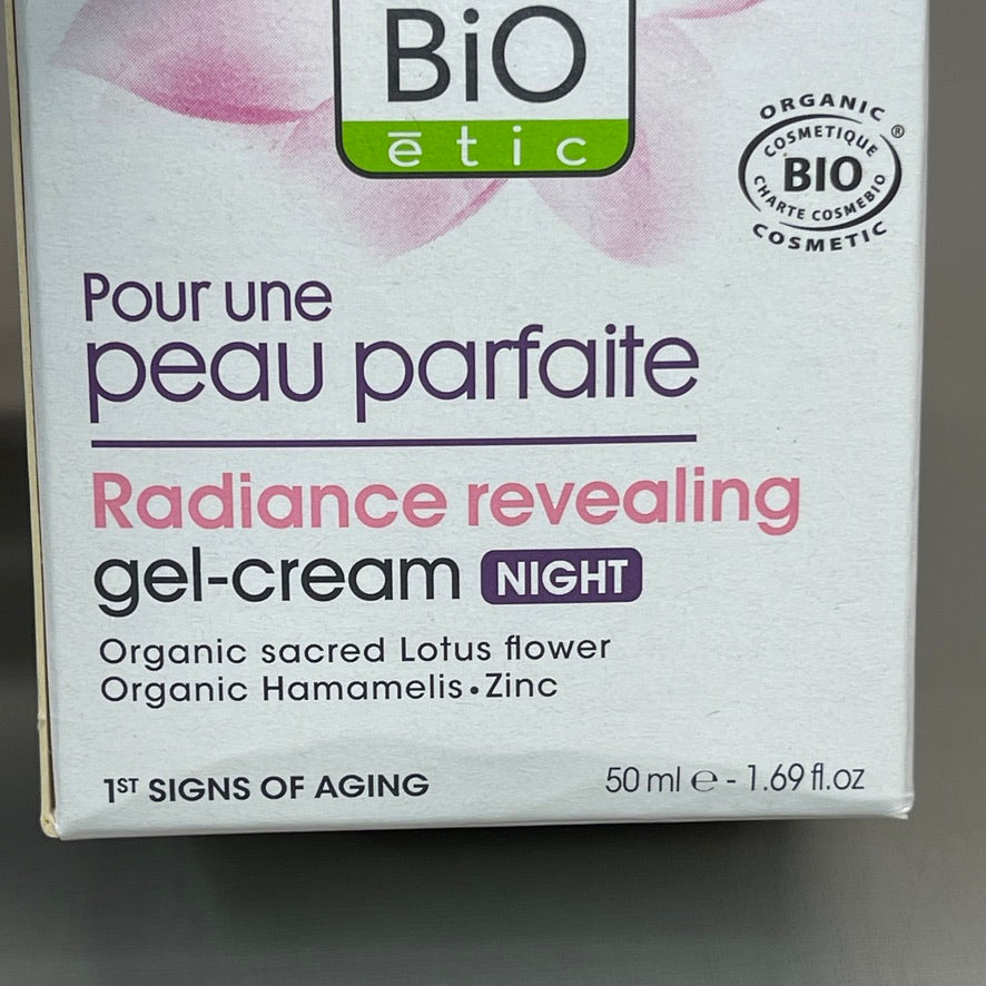 ZA@ SO BIO etic Radiance Revealing Gel-Cream Night Organic Lotus Flower Hamamelis Zinc 1.69 fl oz (New) A