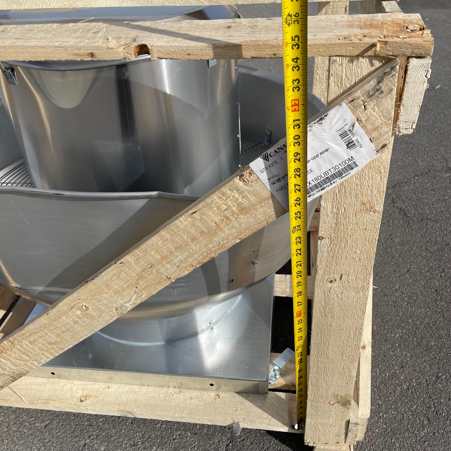 Z@ CANARM HVAC Belt Drive Upblast Exhauster ~140 lbs ALUMINUM ALX180UBT30100M