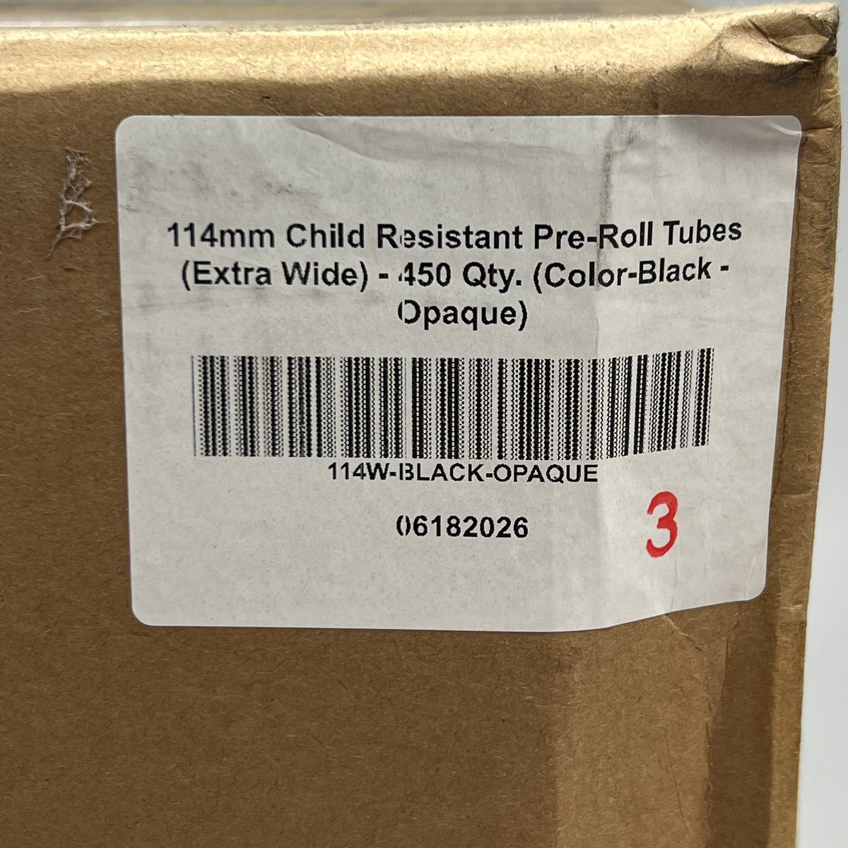 COOLJARZ (450 PACK) Child Resistant Pre-roll Tubes (Extra Wide) Sz 4.5"L - Black 06182026