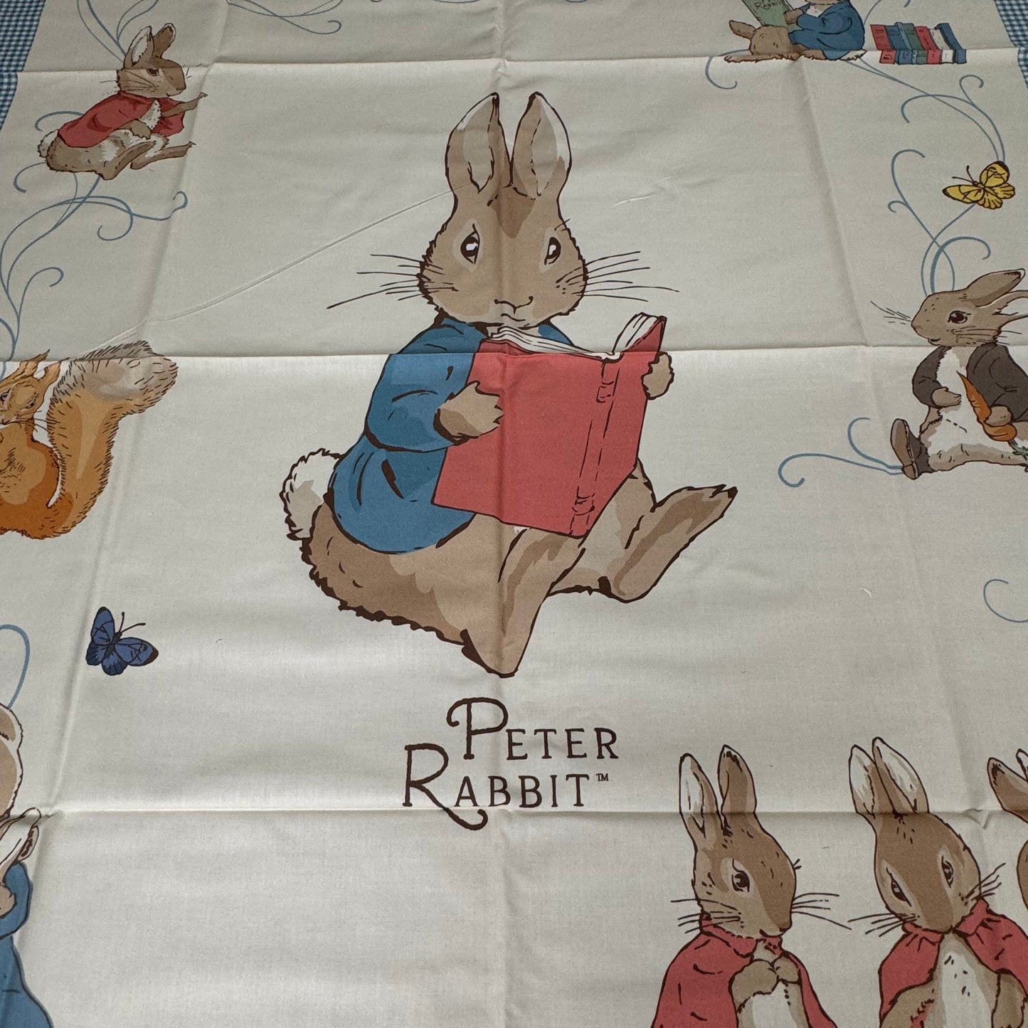 RILEY BLAKE DESIGN The Tale of Peter Rabbit Fabric 6 Cuts of 1 Yd Blue 1Yd14700B