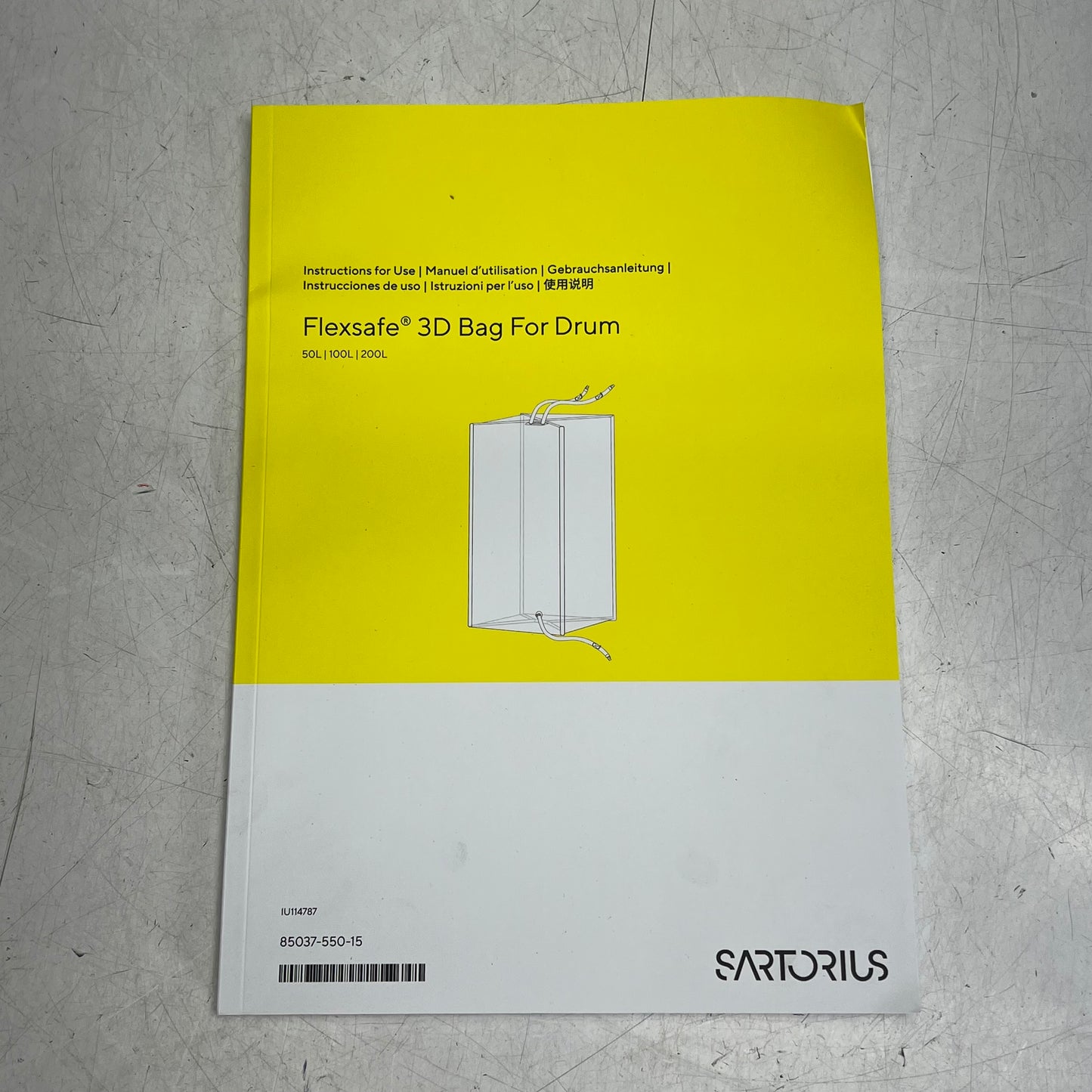 SATORIUS Flexsafe 3d Bag Single Use for Biopharmaceutical Fluids 200 L FIS501659