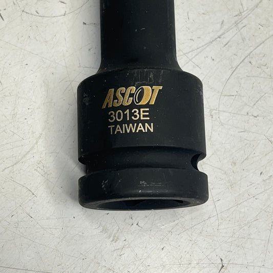 ASCOT CR-MO Alloy Steel Extension W/ Pin Hole Radius Corner  13"x 1" Black 3013E