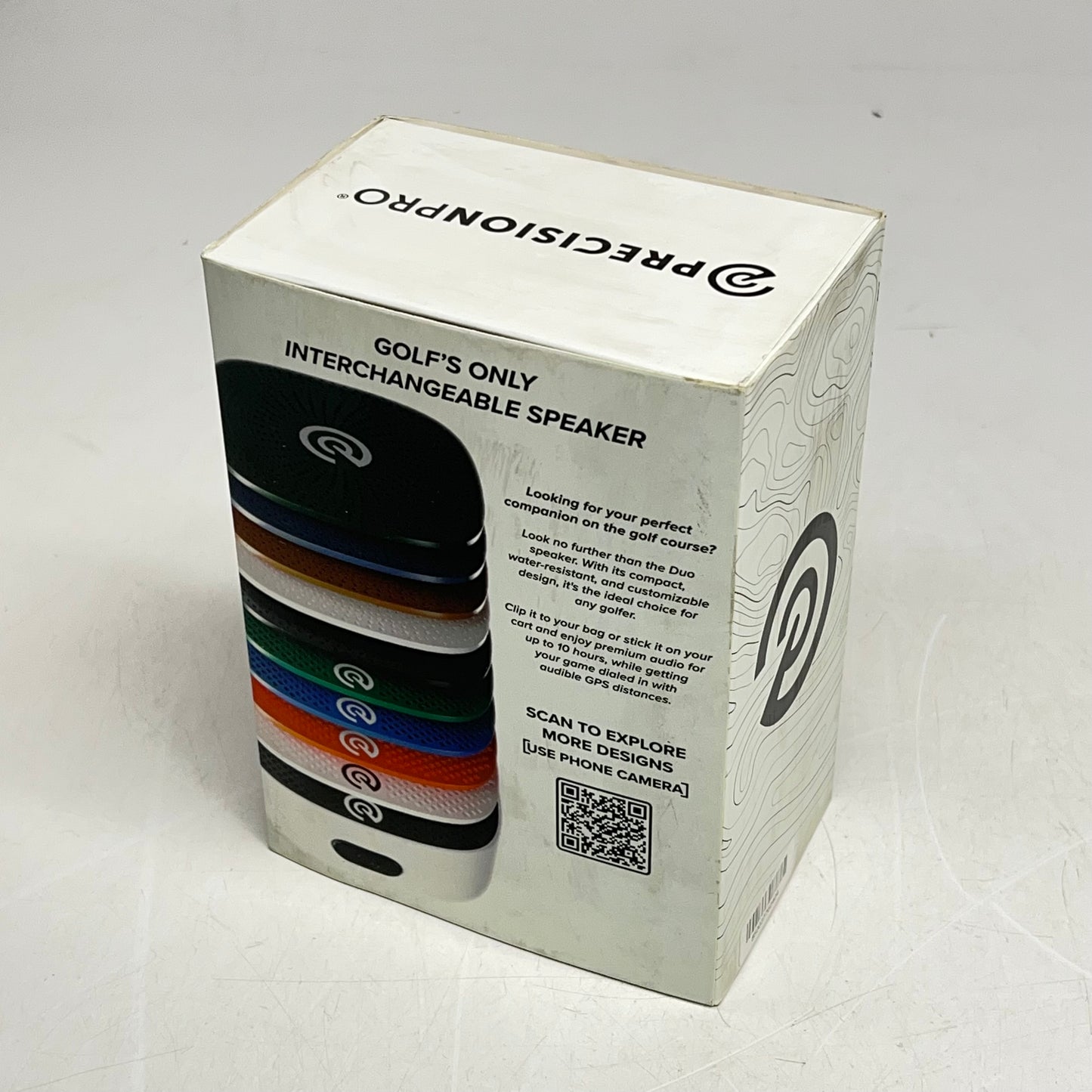 PRECISION PRO Duo Gps Golf Portable Speaker Water Resistant 5"x5" White 1073934