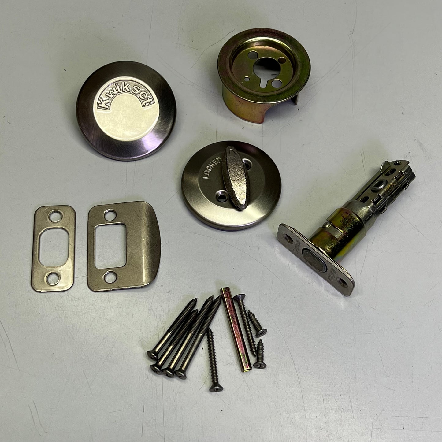 KWIKSET One Sided Deadbolt 667 15 RCAL 2 3/8" Backset Satin Nickel 96670-016