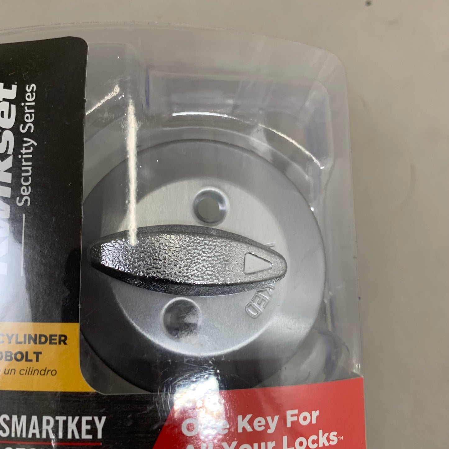 KWIKSET Metal Single Cylinder Deadbolt 3.5"x4.5"x9" Satin Chrome 96600-748