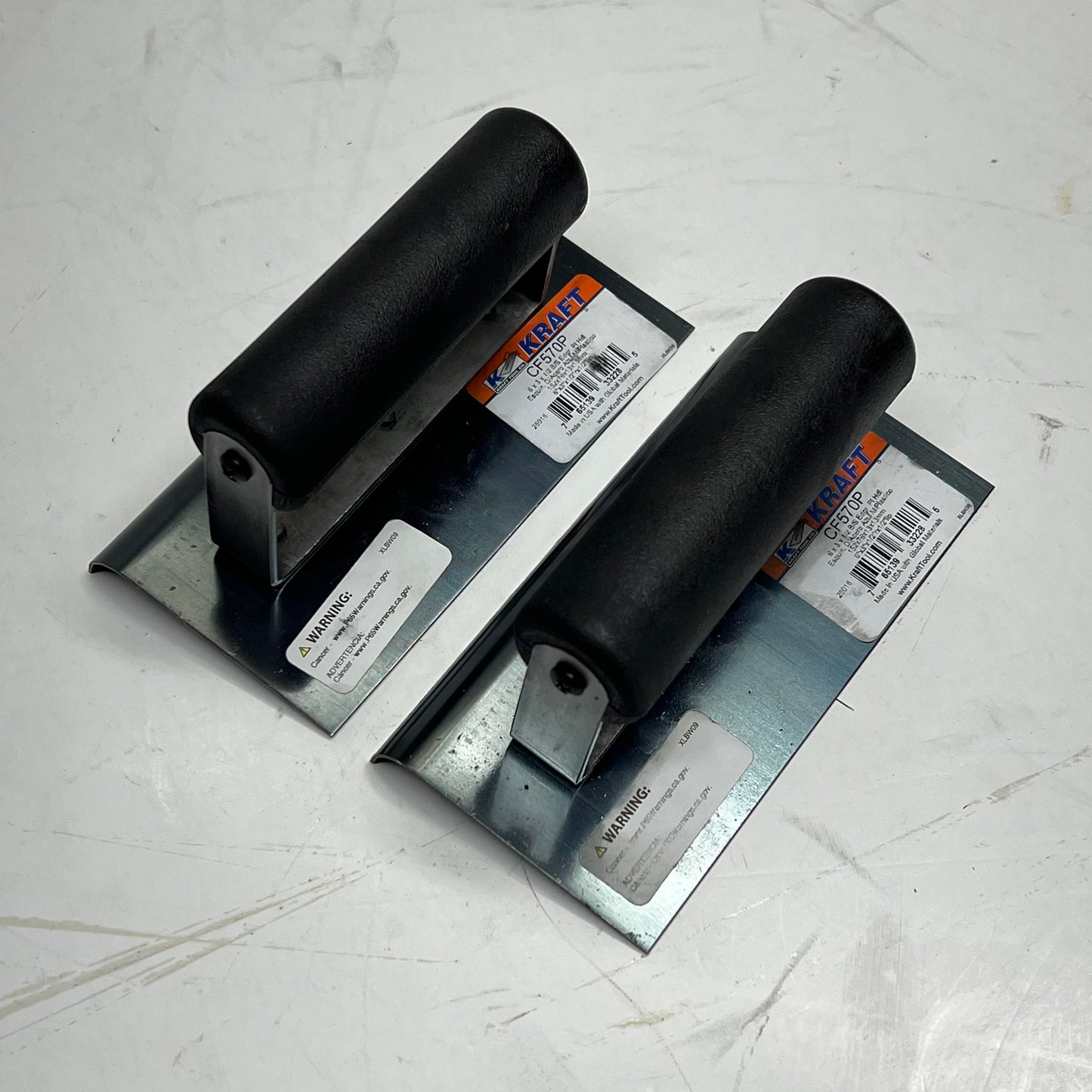 KRAFT TOOLS (2 PACK) Edger W/ Plastic Handle 6" x 3" 1/2"R Blue Steel CF570P