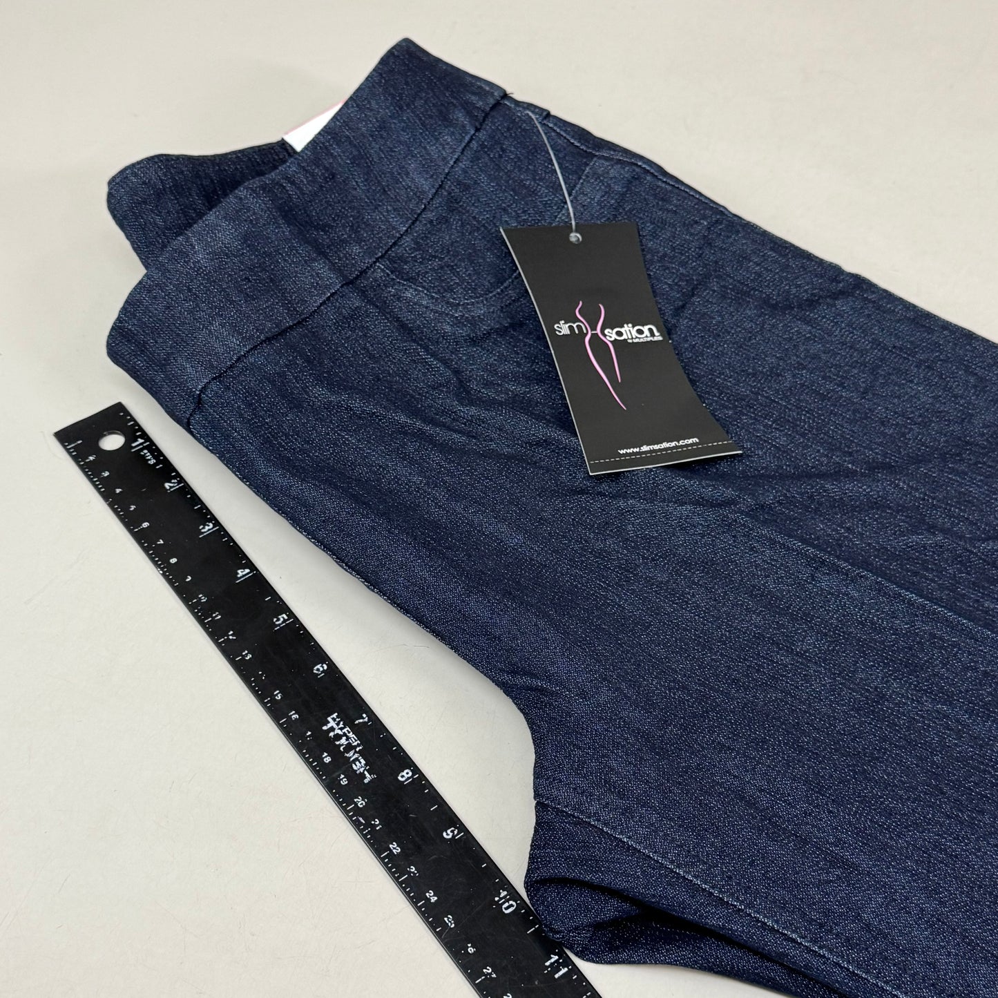 MULTIPLES Ankle Pant Petite Women's Sz 10 Denim M2604P