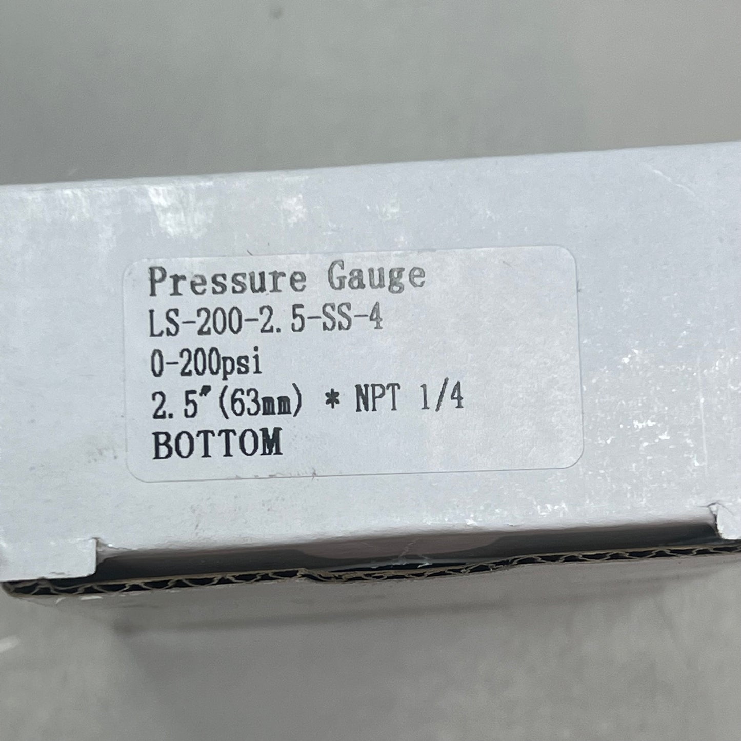 INDUSTRIAL CHOICE Stainless Steel Pressure Gauge 0-200 PSI 2.5" LS-200-2.5-SS-4