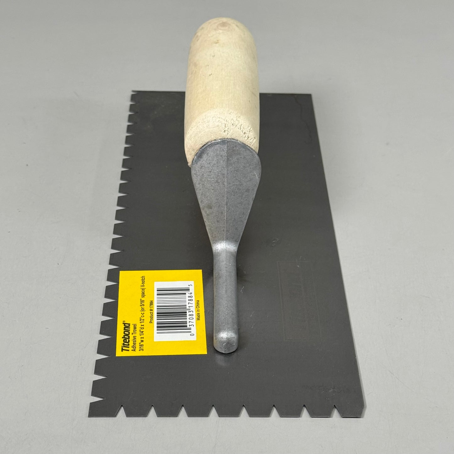 ZA@ TITEBOND Adhesive Trowel 3/16"W x 1/4"D x 1/2" c-c V-Notch