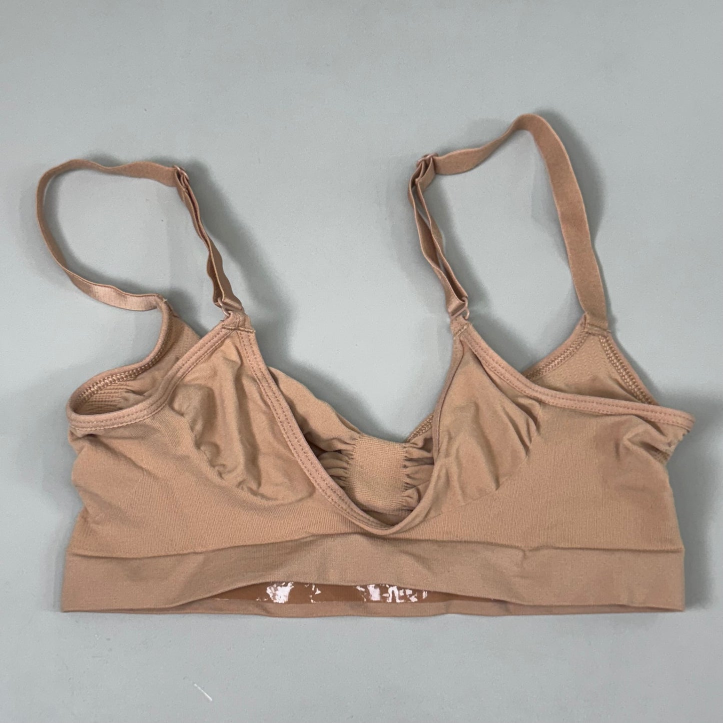 SKIMS Strong Support Seamless Bralette Pique Stitching Women's Sz L/XL Ochre