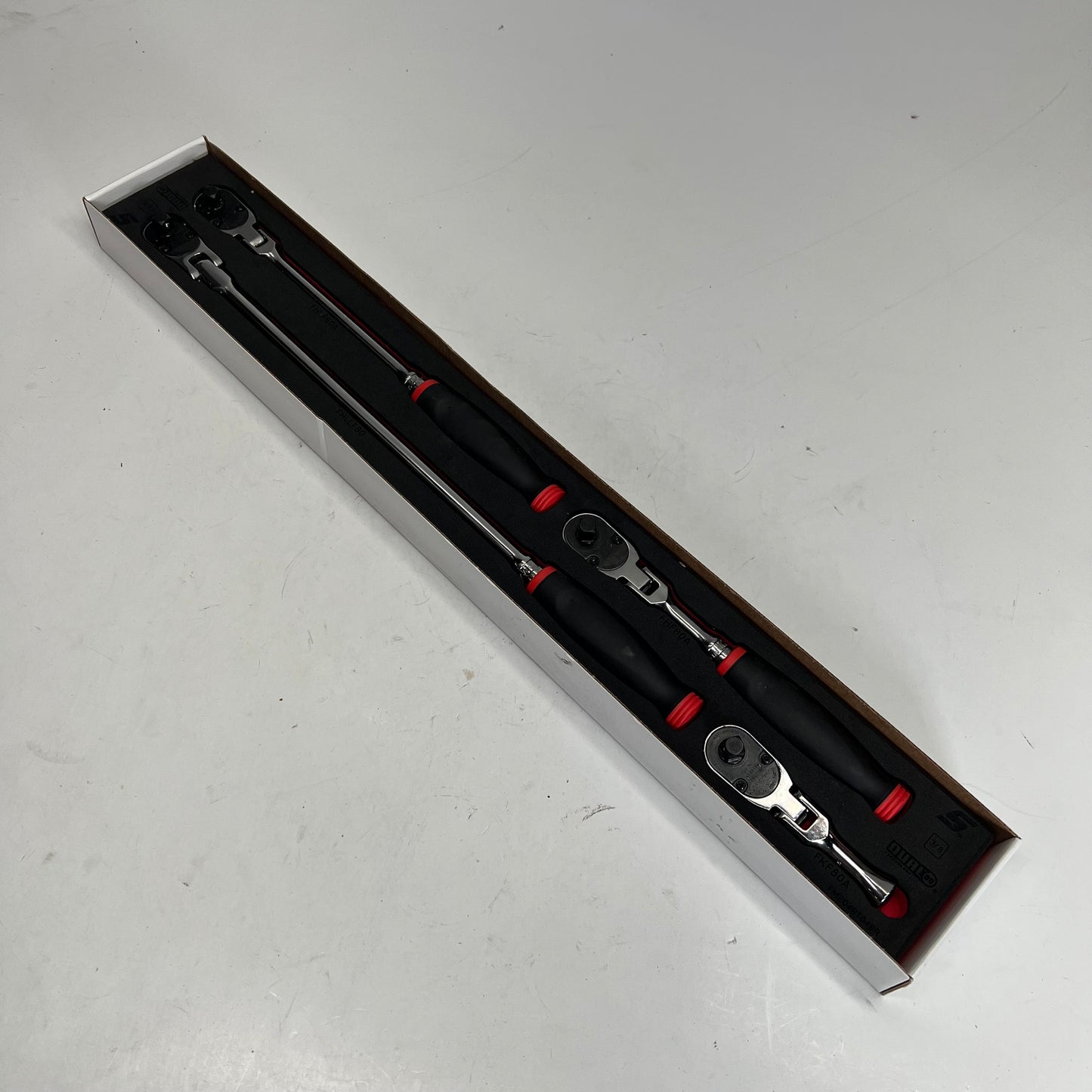 SNAP ON Soft Grip Flex Head Ratchet Set 4 Pc - 3/8" Drive 204RT04FR (As-Is)