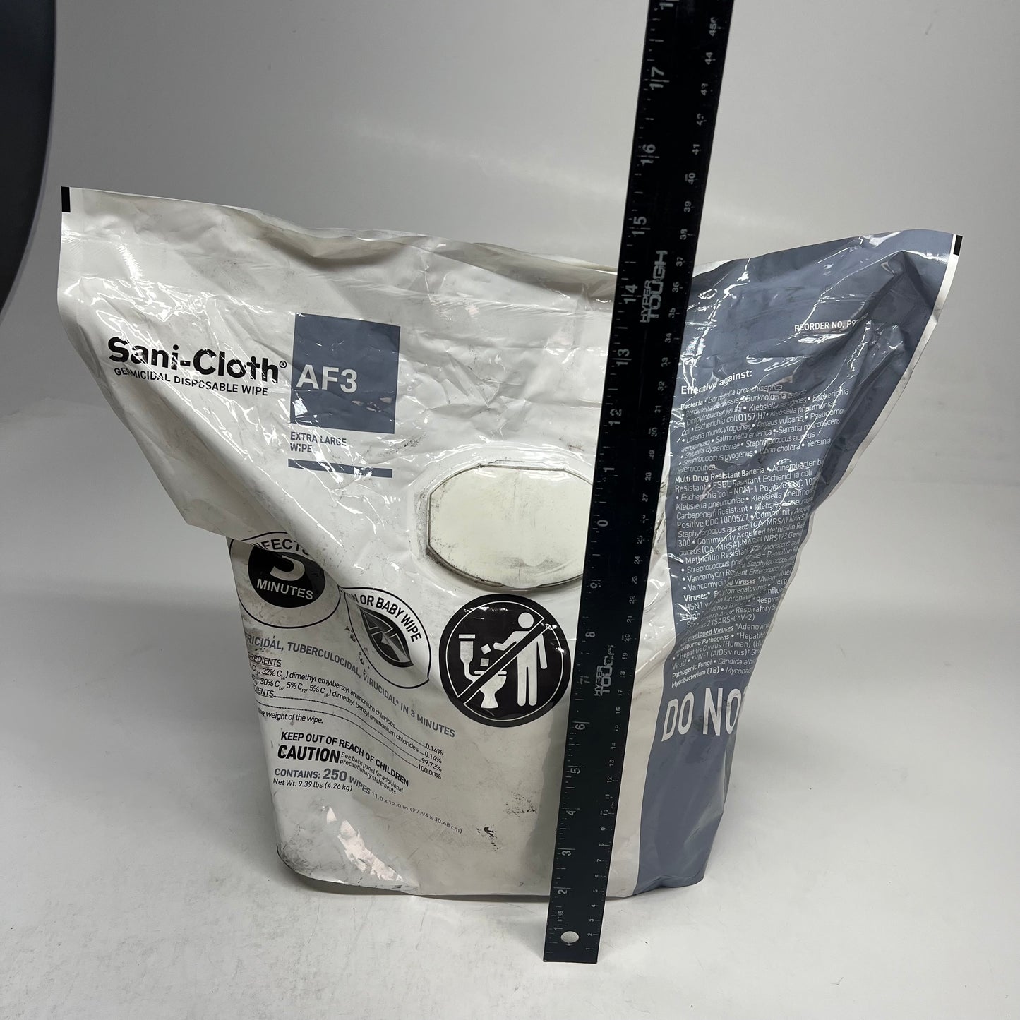ZA@ SANI-CLOTH (250 PACK) Af3 Disinfectant Wipes Non-alcohol  XL  (As-Is)