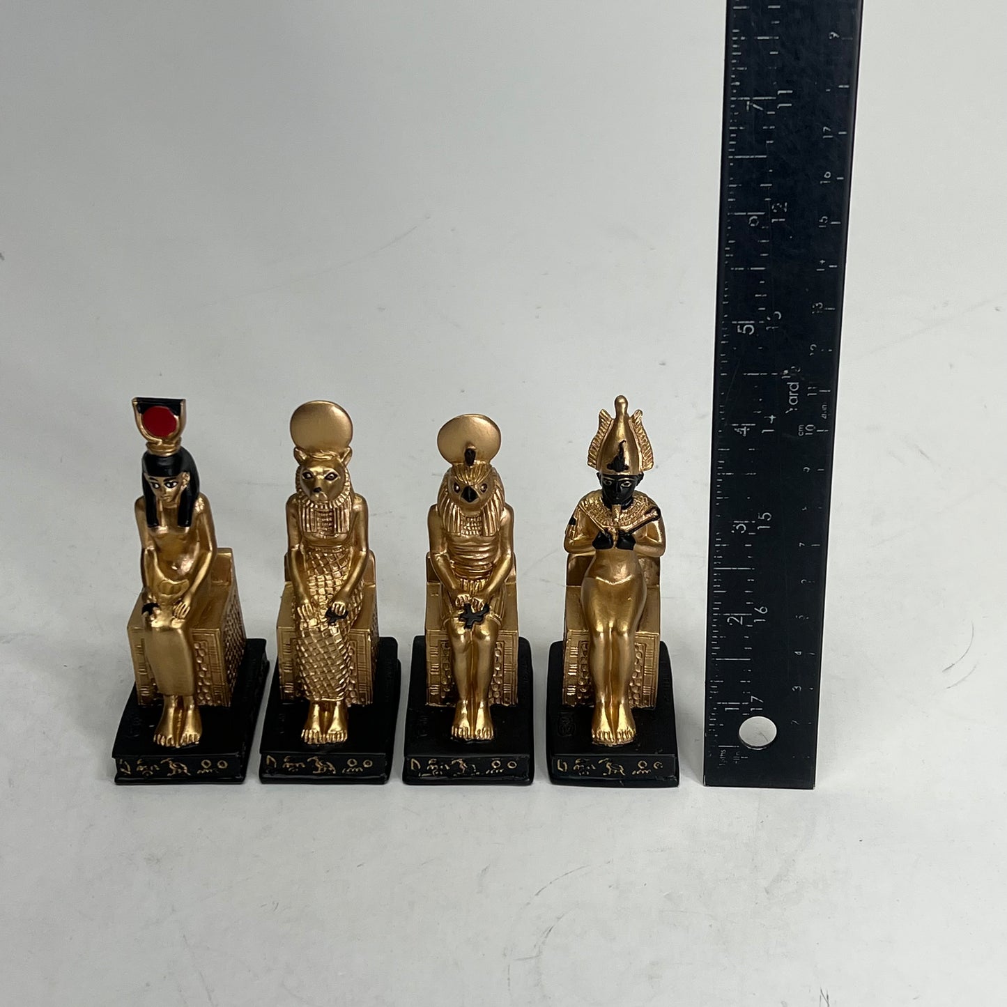SUMMIT COLLECTION (SET OF 4) Seated Gods & Goddesses Ancient Egypt Gold Y8133