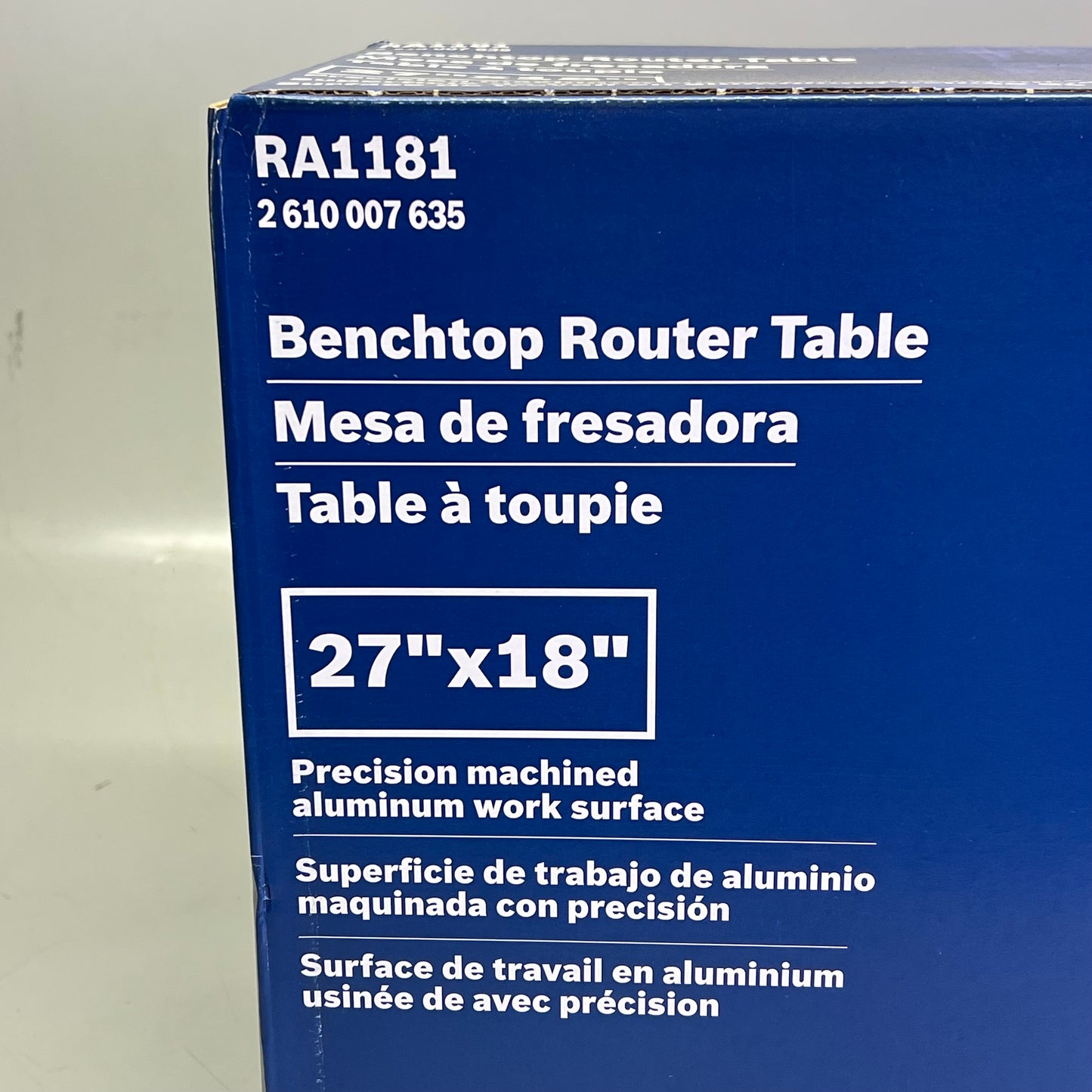 BOSCH Machined Aluminum Top Portable Jobsite Router Table 27"X18" Blue/Gray RA1181