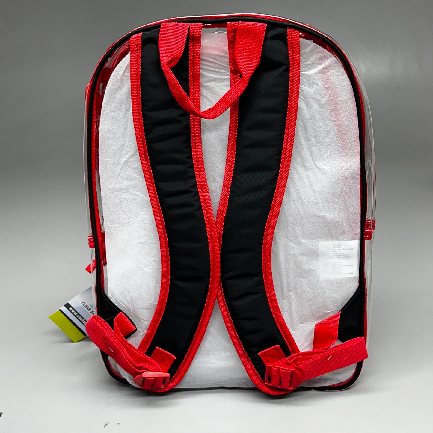 EASTSPORT Spark Clear Backpack 16"x12" Red/Black 190920PW-PLM