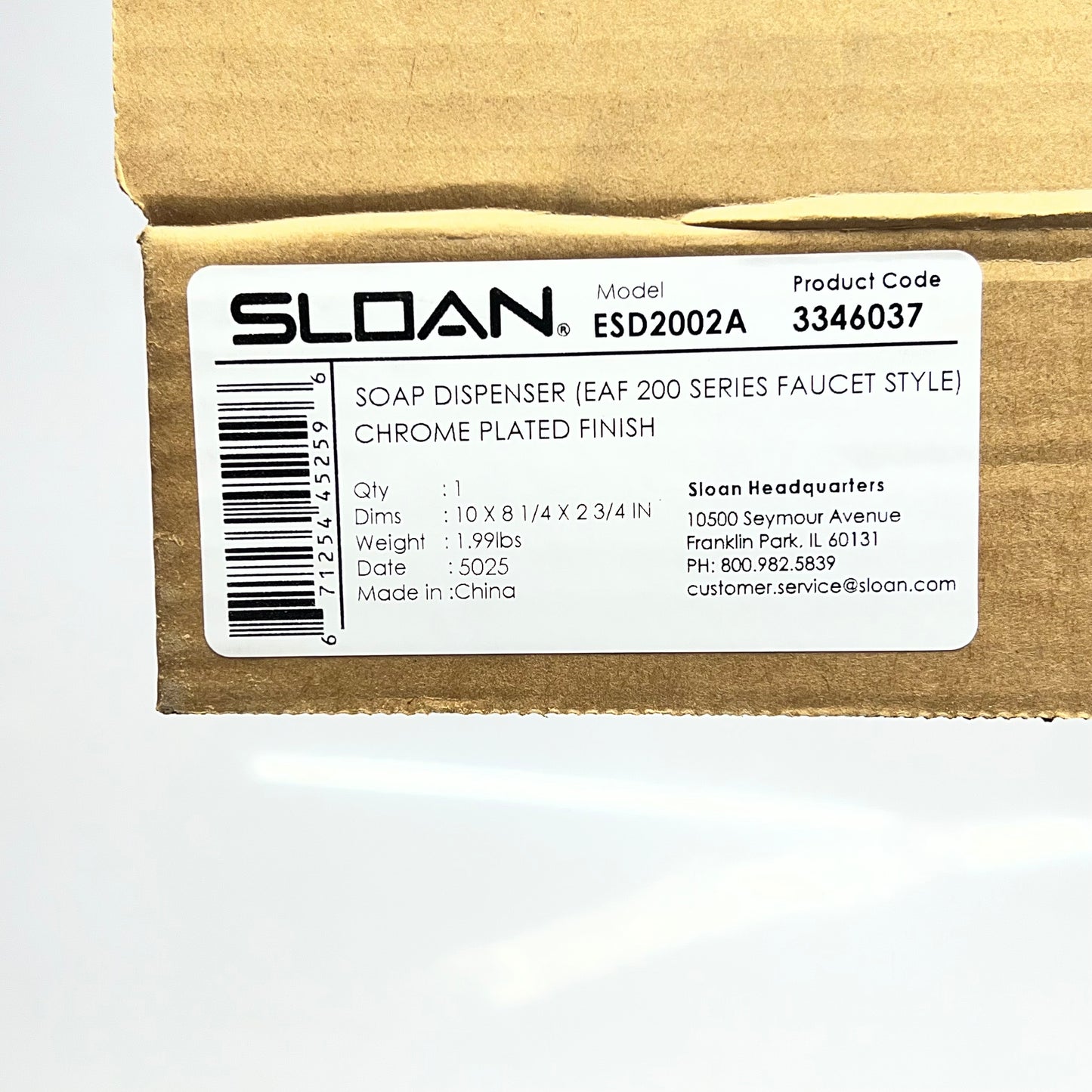 SLOAN Sensor Activated Electronics Soap Dispenser W/ Soap Chrome 3346089