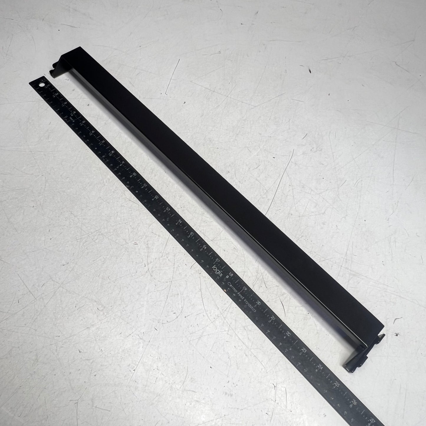UDIZINE Hanging Rail for Hooks & Accessories Vertik Component  24" Black VR100DB